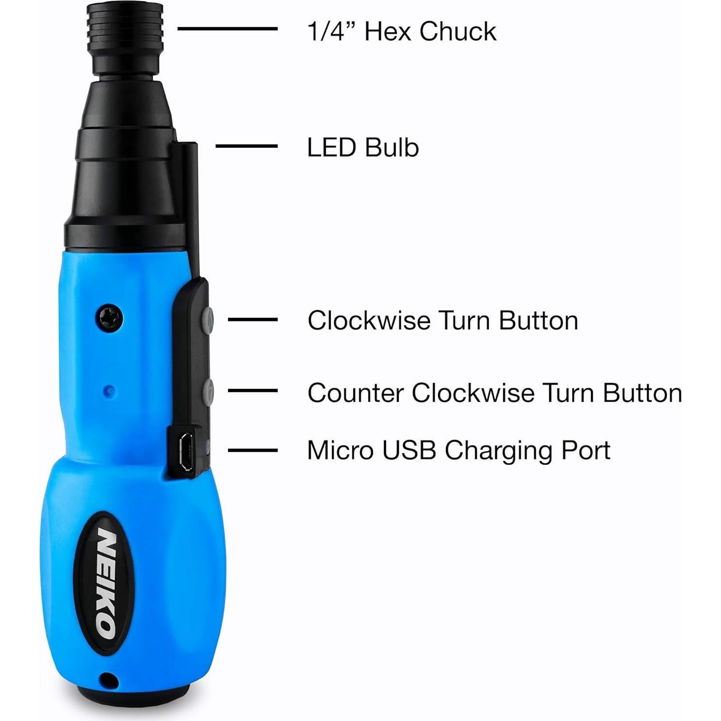 Destornillador Eléctrico Inalámbrico NEIKO 10577A 3.6V