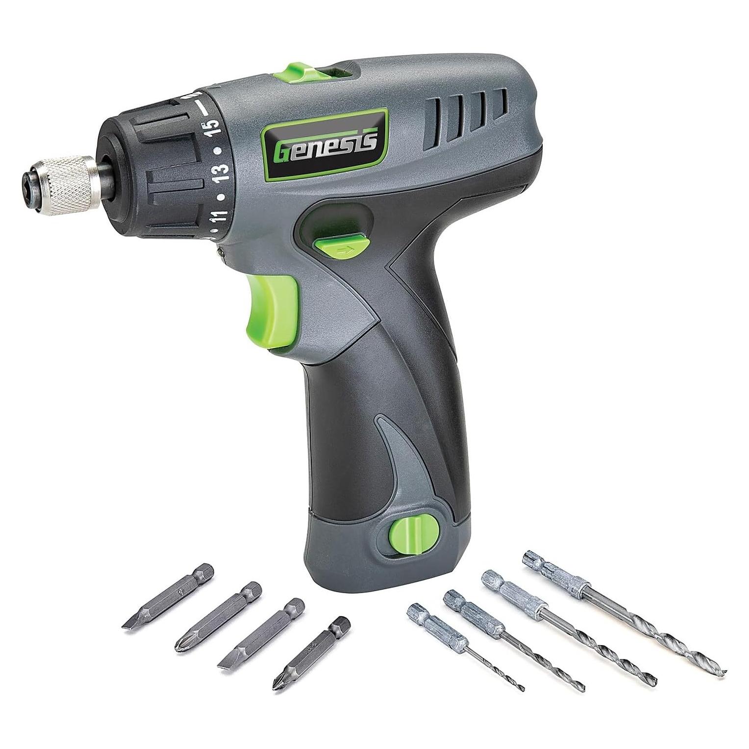 Destornillador Inalámbrico Genesis GLSD08B 8V 2 Velocidades