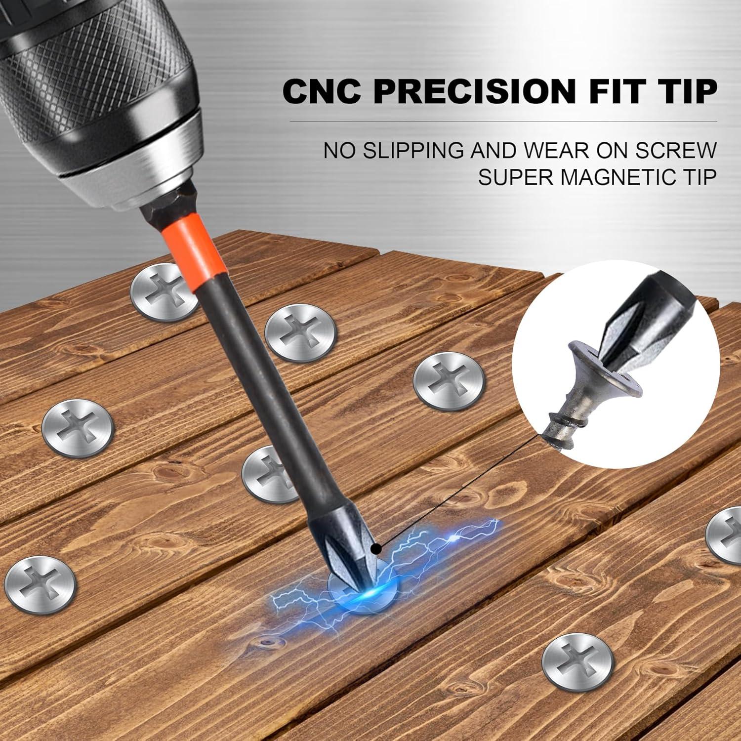 Paquete de 10 Puntas Phillips Magnéticas DYRECELVE PH2 1-6 cm