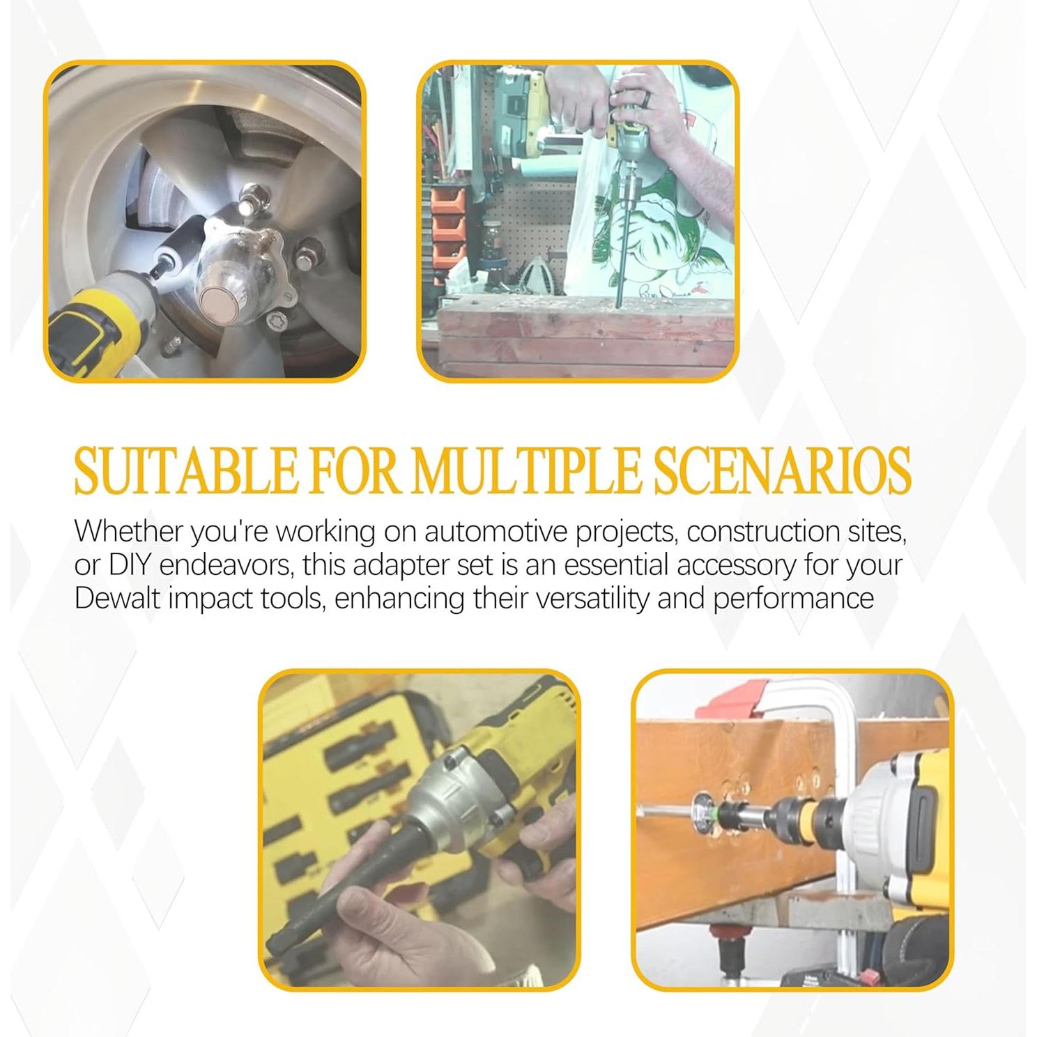 Conjunto de Adaptadores de Enchufe DeWalt DW2542IR - 6 Piezas