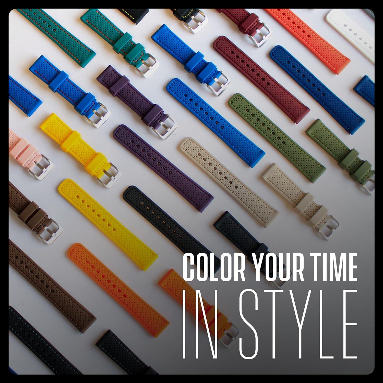 Banda de Reloj Deportiva ALPINE 22mm Silicona Impermeable