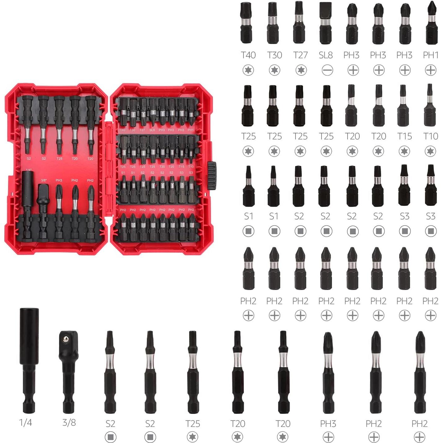 Juego de 42 Piezas de Puntas de Destornillador Amazon Basics