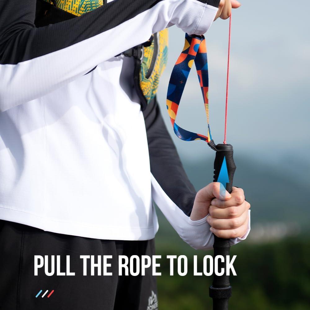 AONIJIE Bastones de Senderismo 110cm y 120cm Antichoque