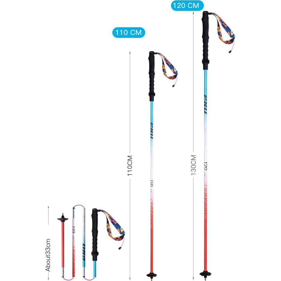 AONIJIE Bastones de Senderismo 110cm y 120cm Antichoque