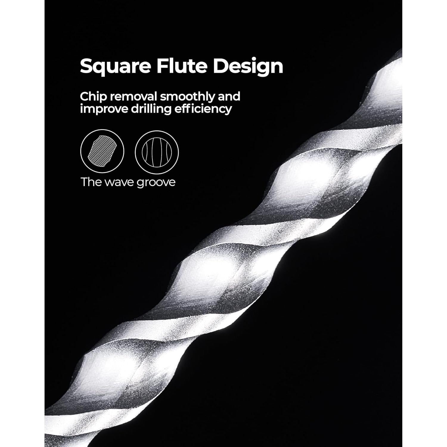 Set de Brocas SDS Plus Toolant 1/4" 4 Piezas para Concreto