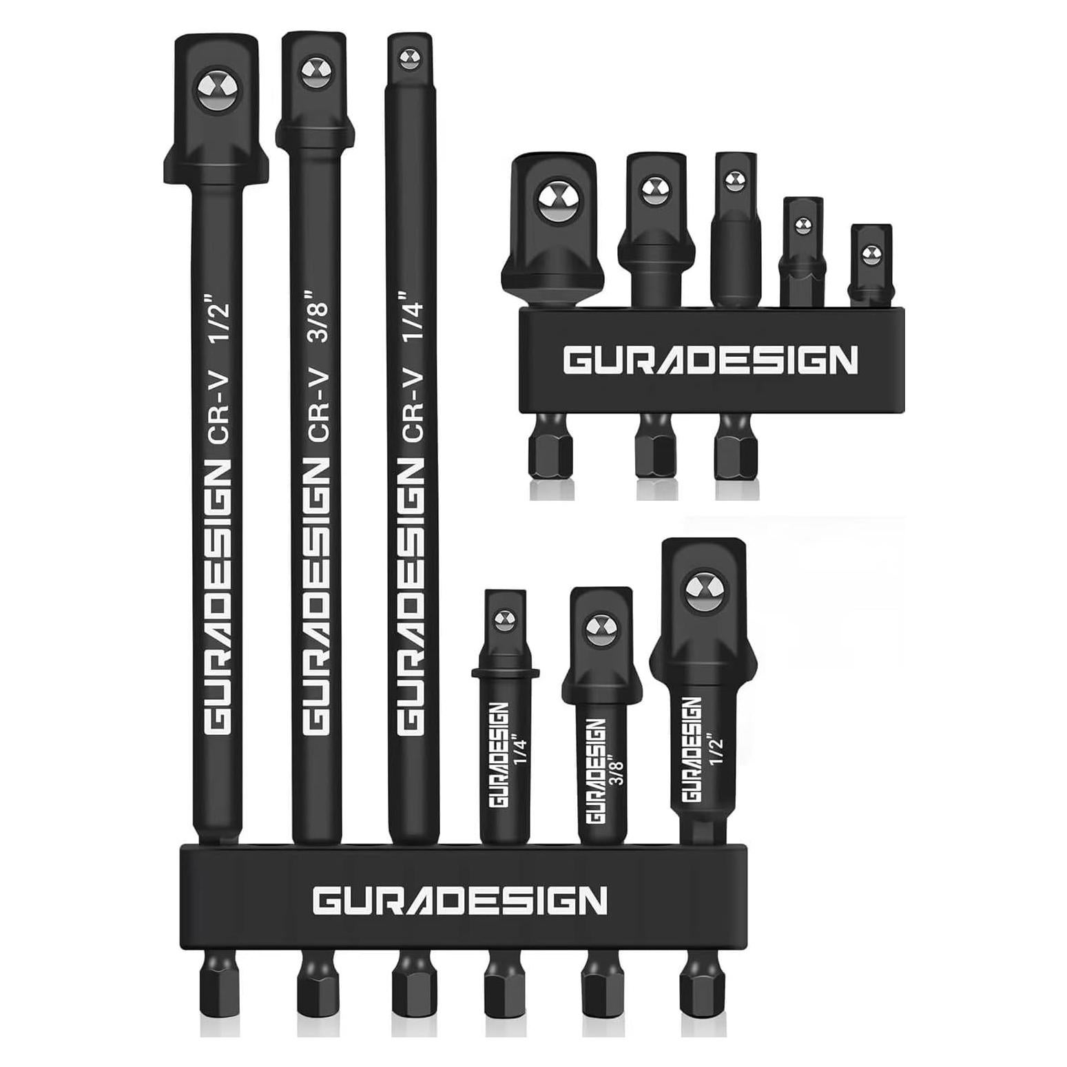 Juego de Adaptadores de Enchufe GURADESIGN 11 Piezas Hexagonal