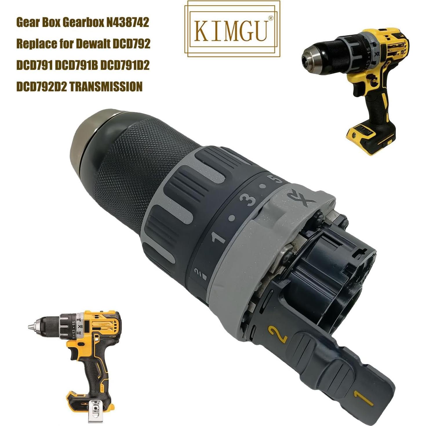 Caja de Engranajes KIMGU N438742 para Dewalt DCD791 DCD792
