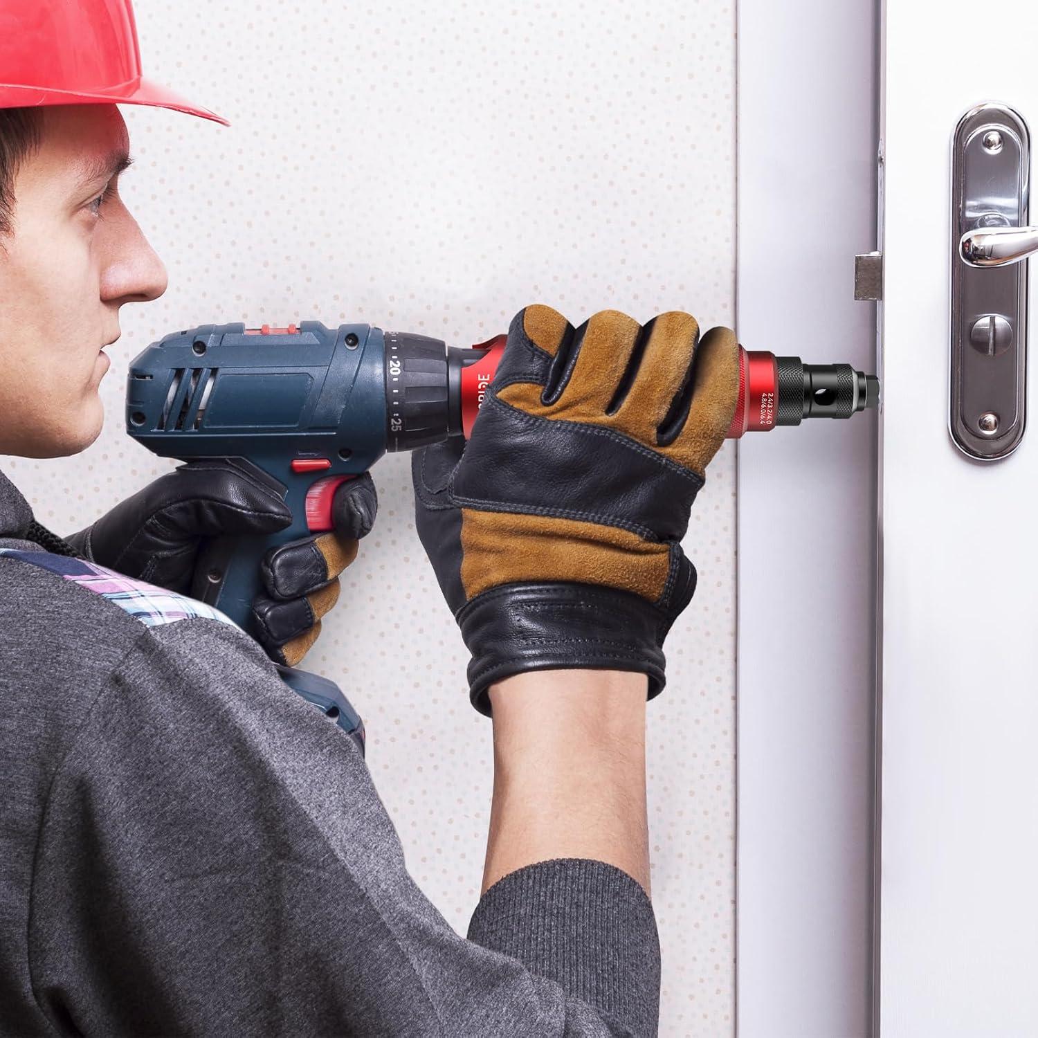 Adaptador de Remaches Inalámbrico Beaspire con 6 Cabezas y 30 Remaches