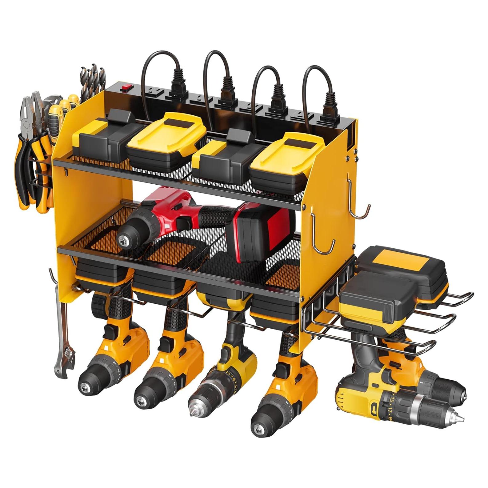 Estación de Carga para Herramientas CCCEI Amarillo 6 Taladros