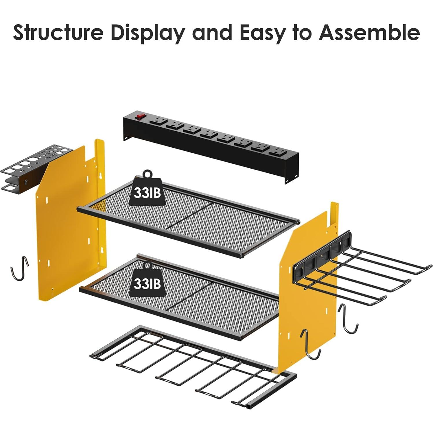 Estación de Carga para Herramientas CCCEI Amarillo 6 Taladros