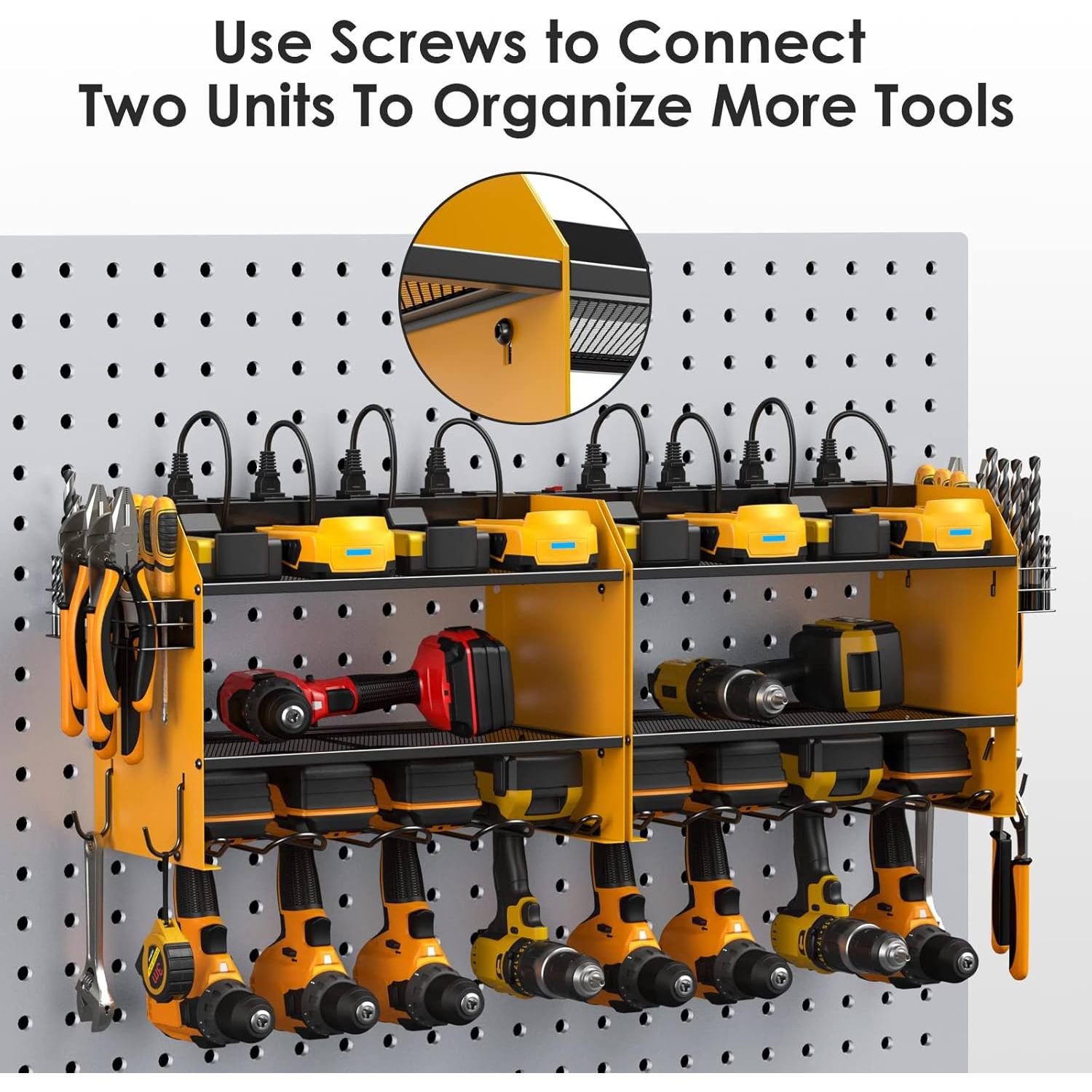 Estación de Carga para Herramientas CCCEI Amarillo 6 Taladros