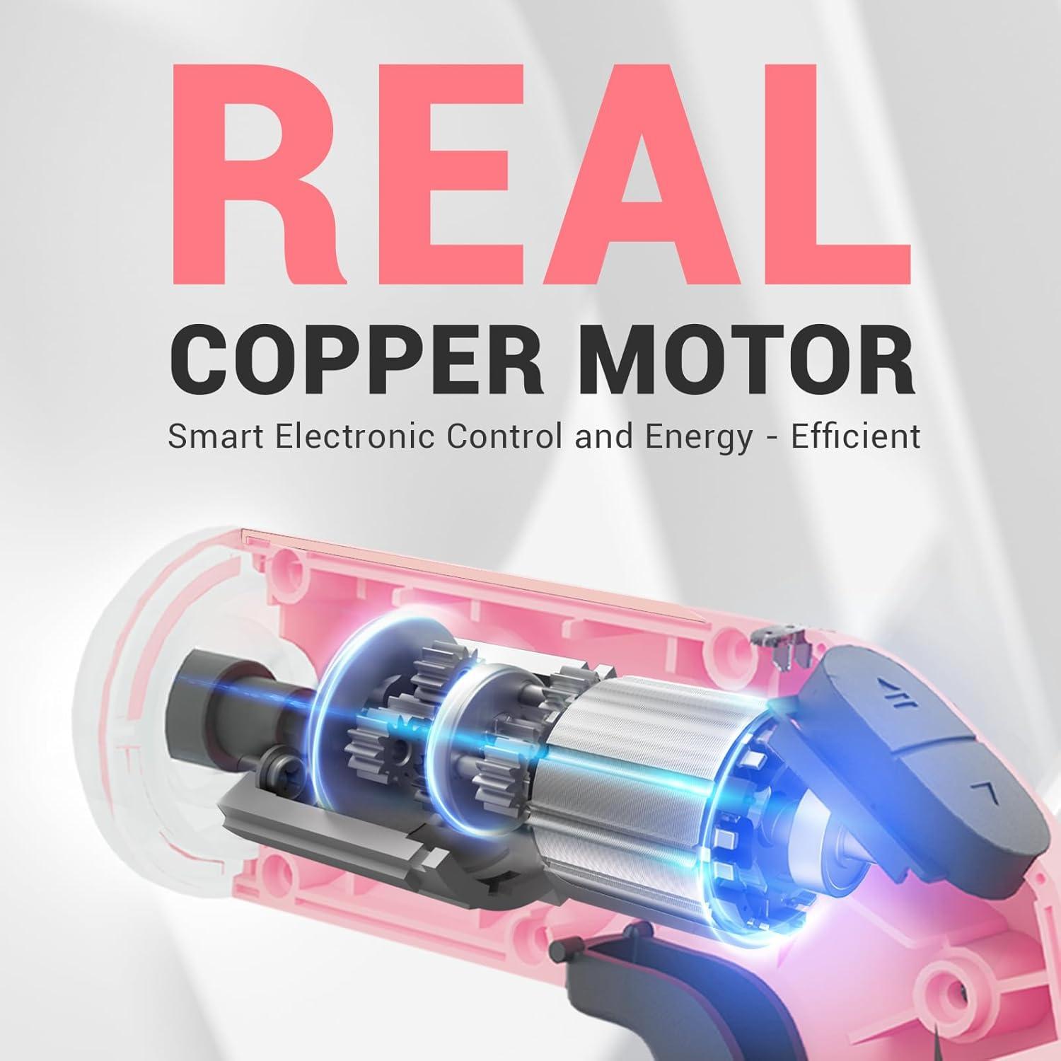 Destornillador Eléctrico DCA 4V Rosa 5N.m 18 Puntas USB-C