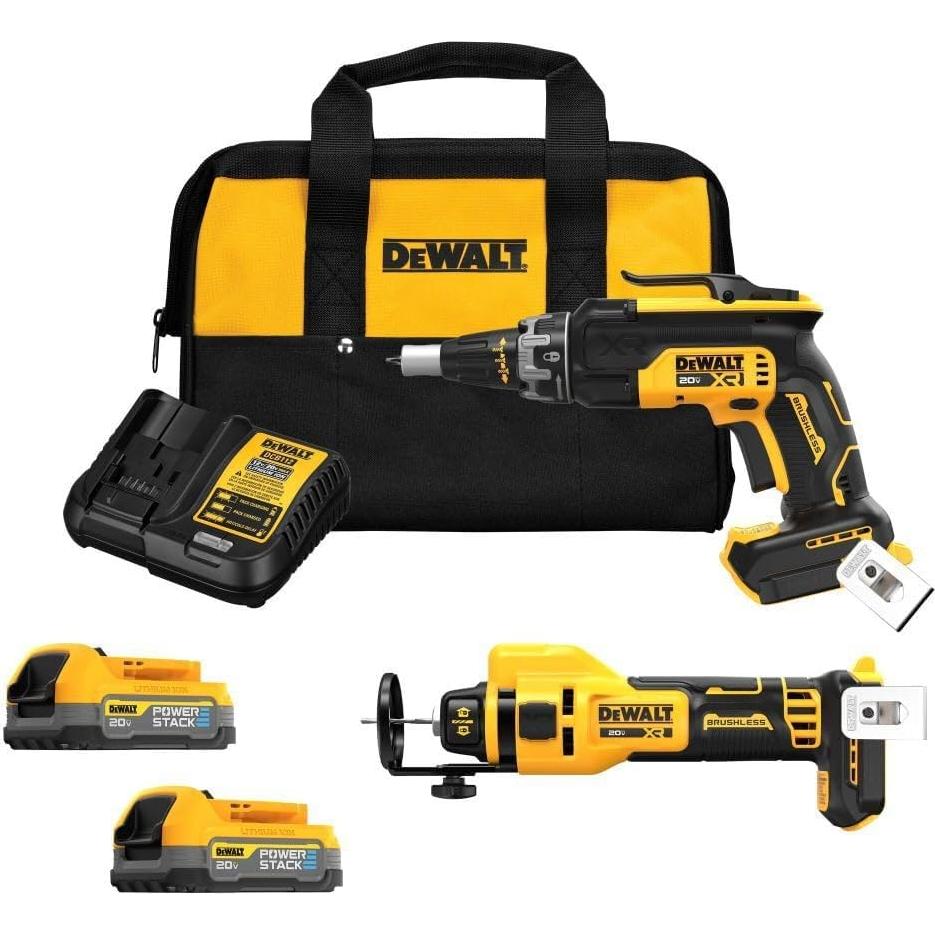 Kit Atornillador y Cortador DEWALT 20V MAX con 2 Baterías