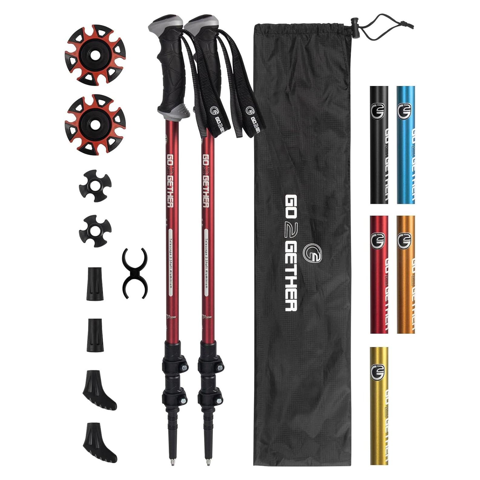 Bastones de Senderismo G2 GO2GETHER Aluminio Ajustables 2 Unidades