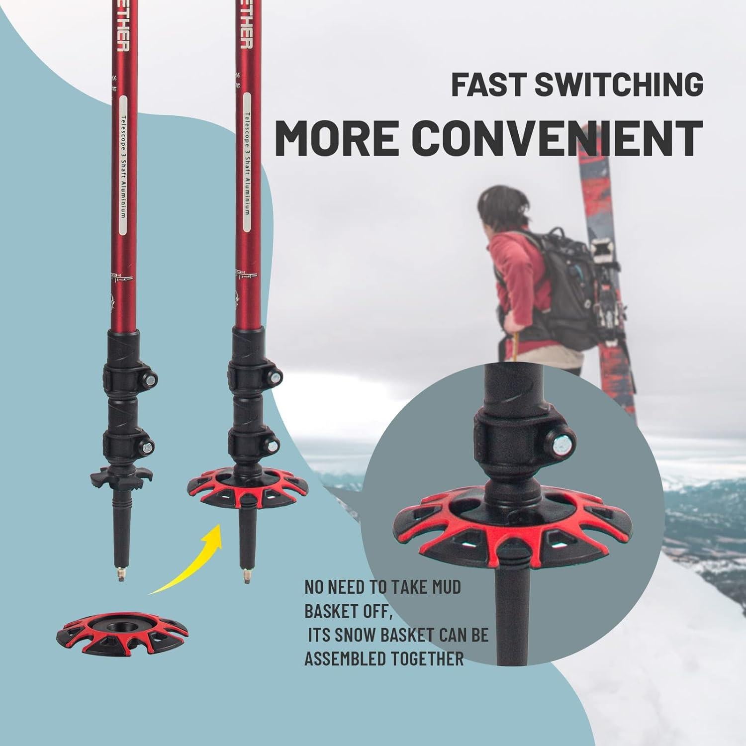 Bastones de Senderismo G2 GO2GETHER Aluminio Ajustables 2 Unidades