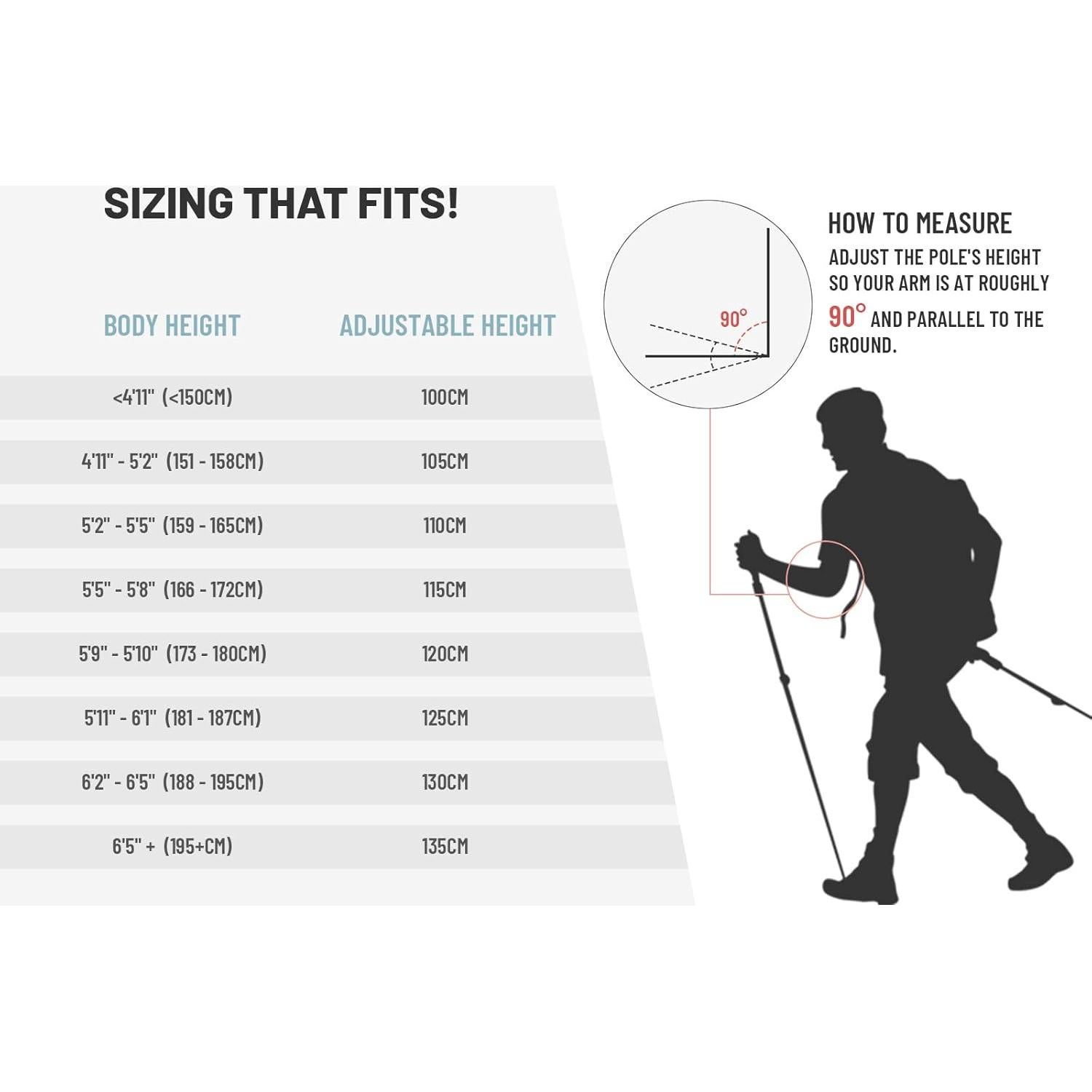 Bastones de Senderismo G2 GO2GETHER Aluminio Ajustables 2 Unidades