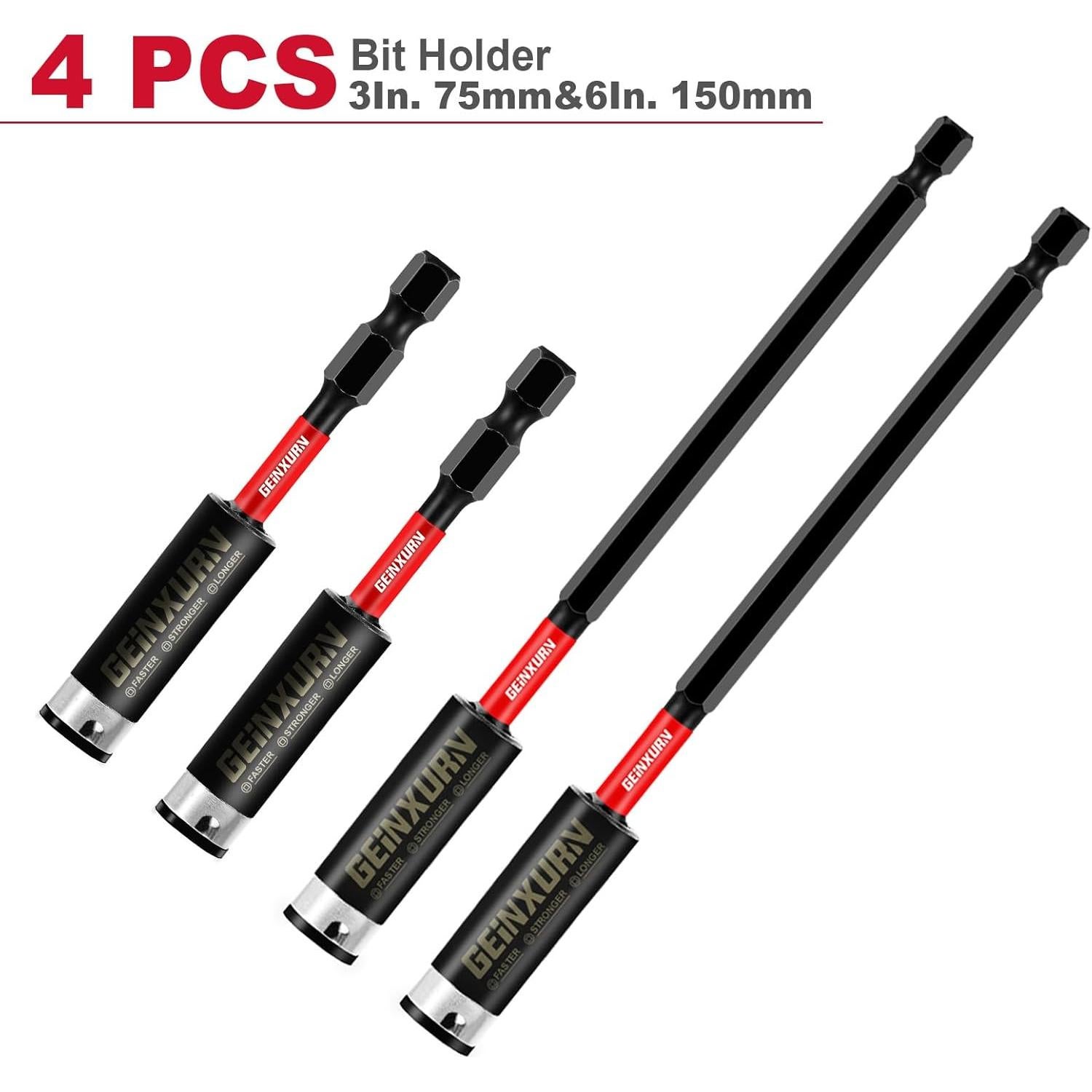 Soporte de Bit GEINXURN 4PCS Acero Aleado 3 y 6 Pulgadas