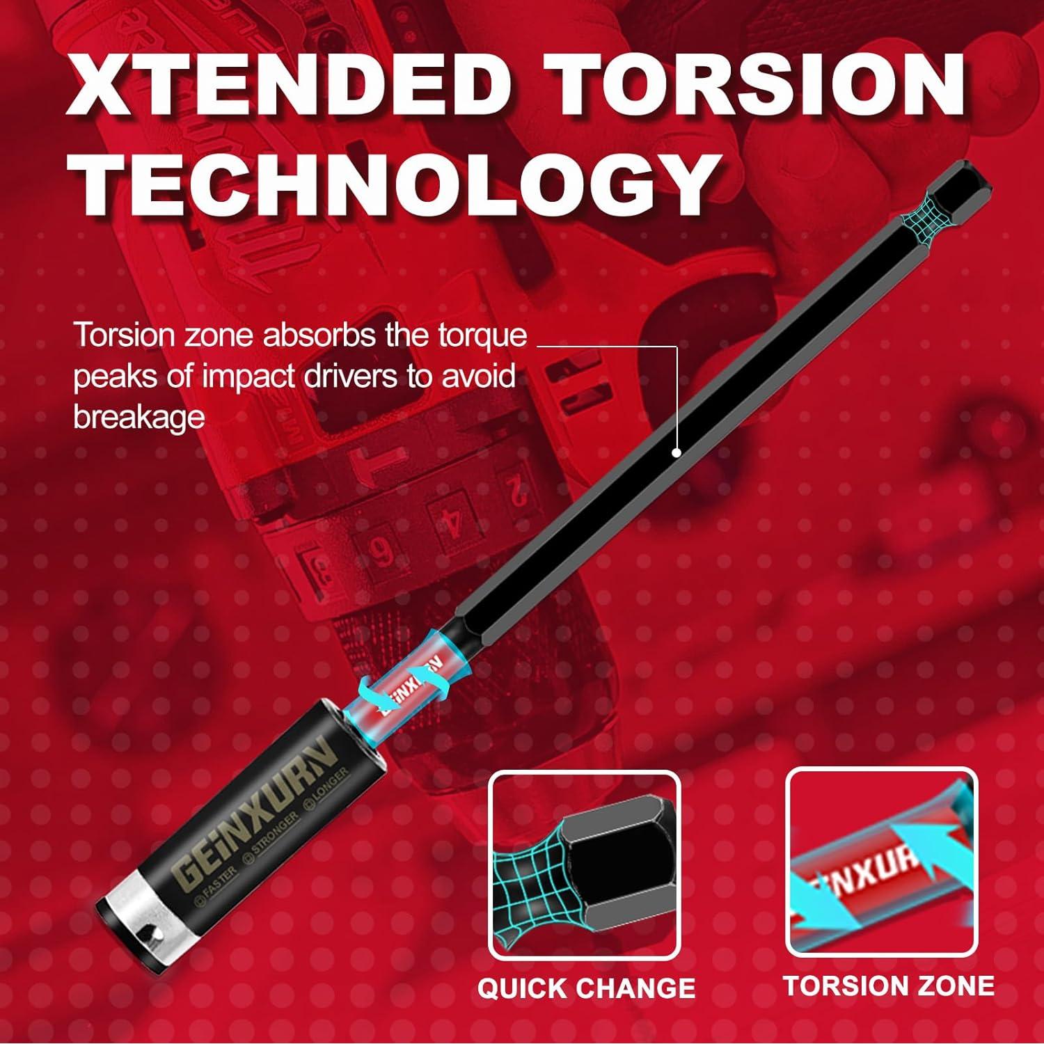 Soporte de Bit GEINXURN 4PCS Acero Aleado 3 y 6 Pulgadas