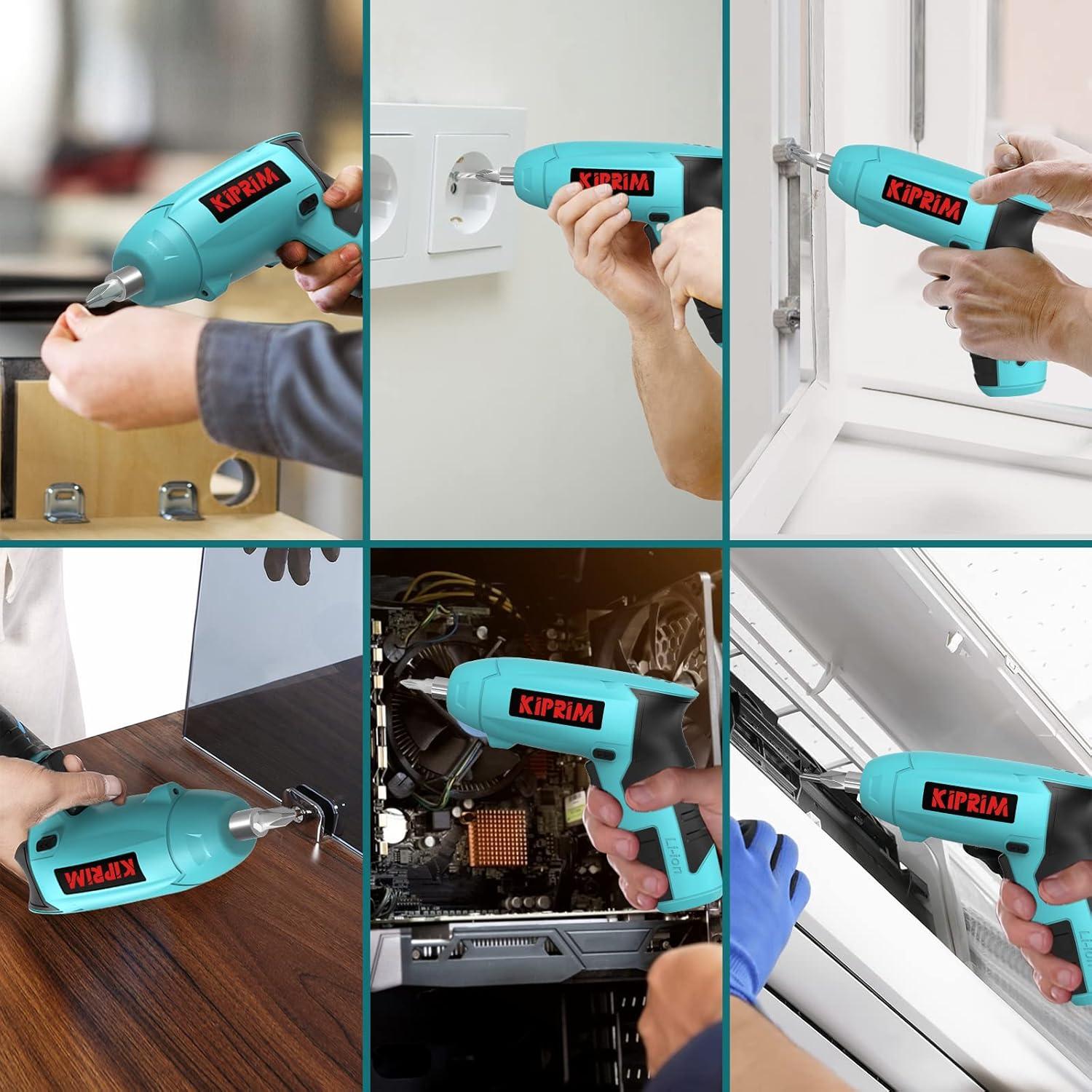 Destornillador Eléctrico Kiprim ES3 4V Inalámbrico con LED