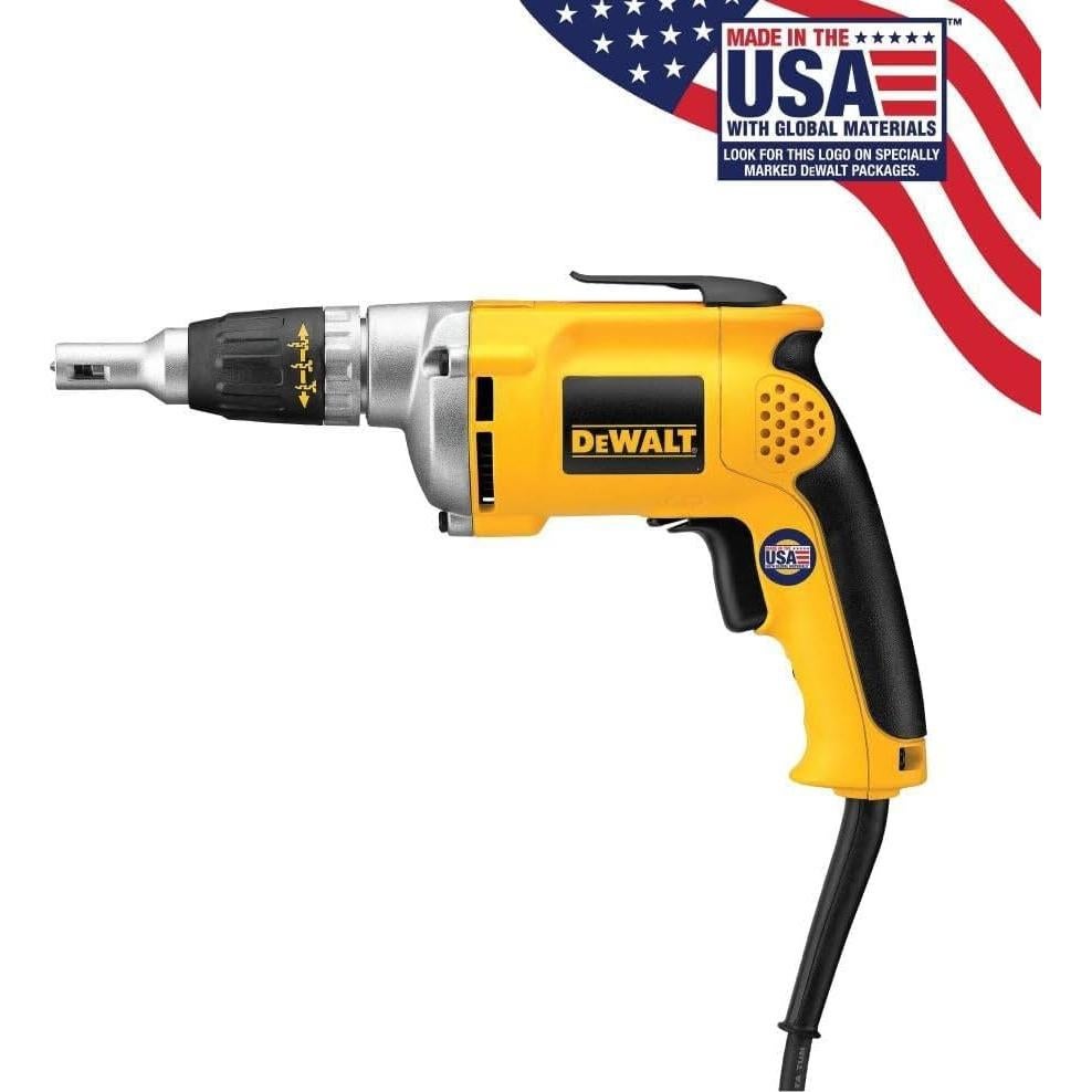 DEWALT Drywall Screw Gun, 6.3-Amp (DW272), Yellow