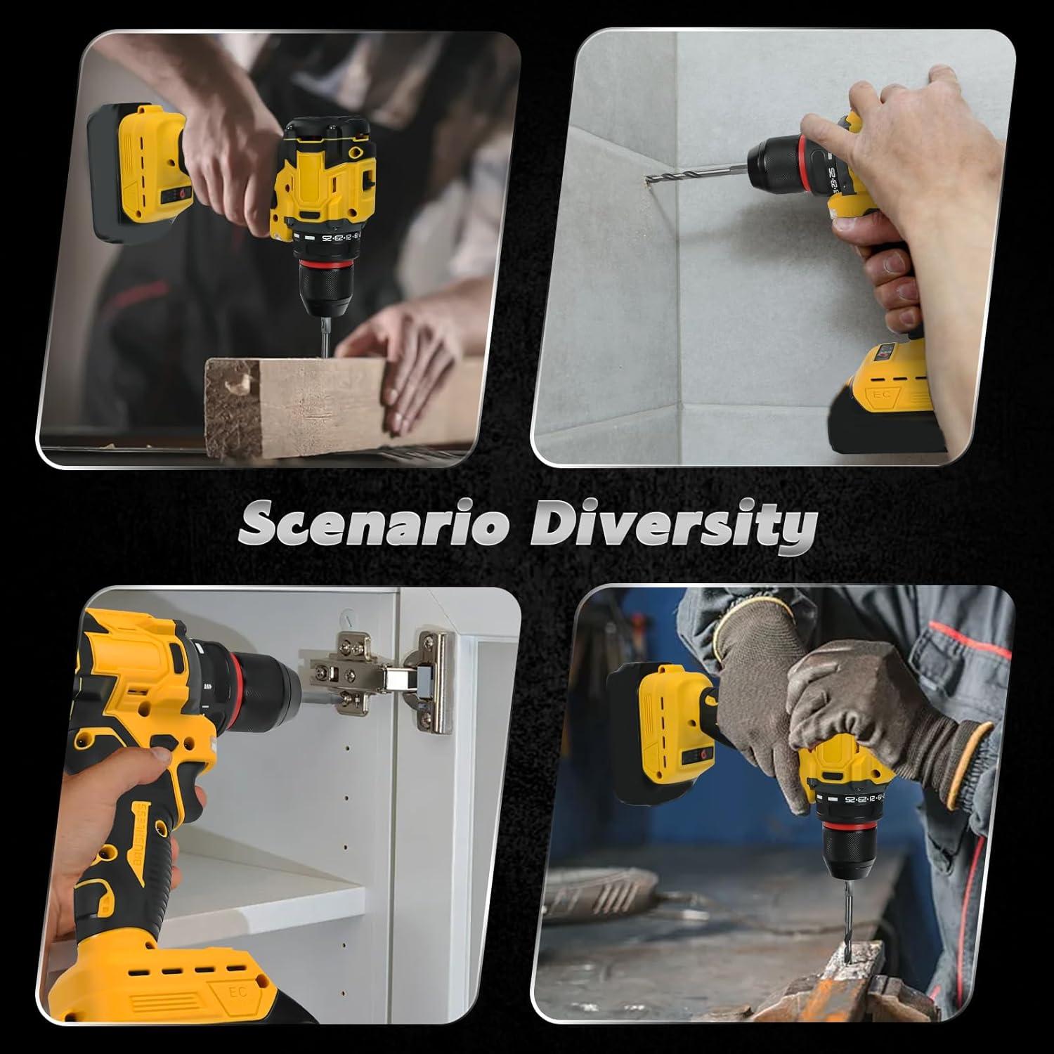 Taladro Inalámbrico HLiePiHa 20V 2 Velocidades 60N.M