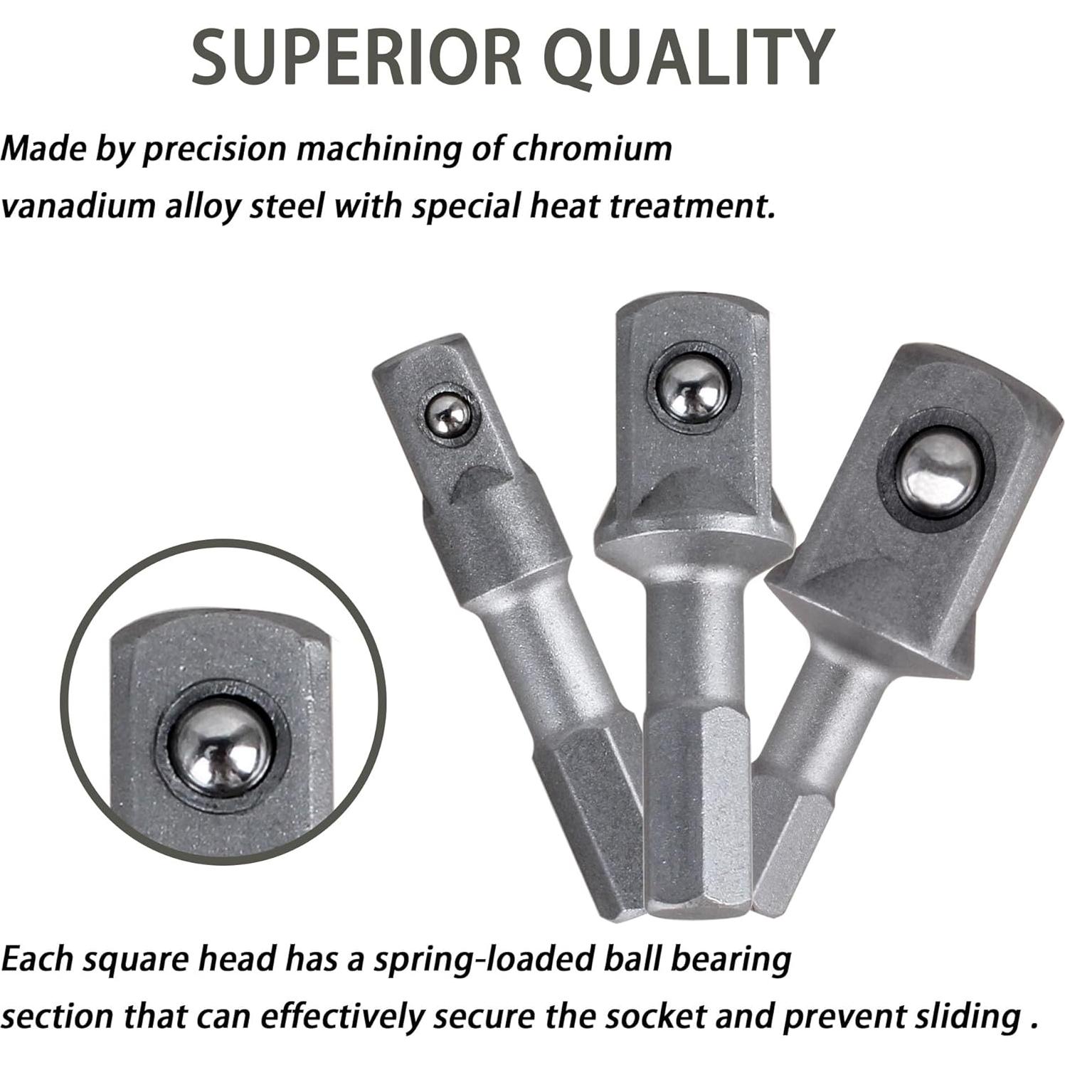 Juego de Enchufes Insertables Dewalt 20V 3 Pcs Hexagonal