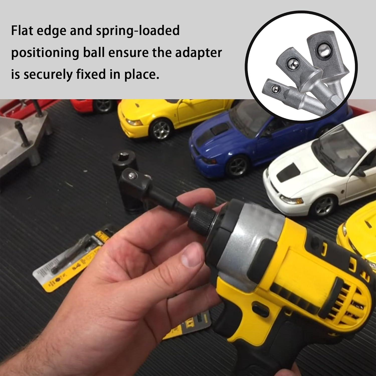 Juego de Enchufes Insertables Dewalt 20V 3 Pcs Hexagonal