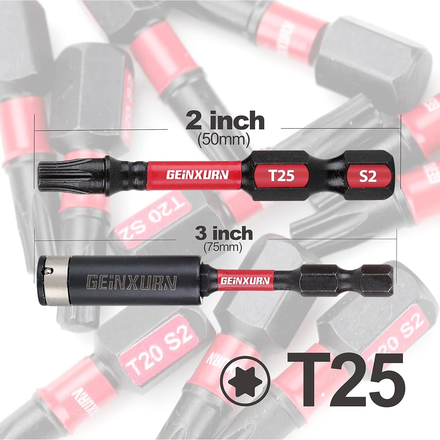 Juego de Puntas Torx T25 50 Piezas 5,08 cm GEINXURN