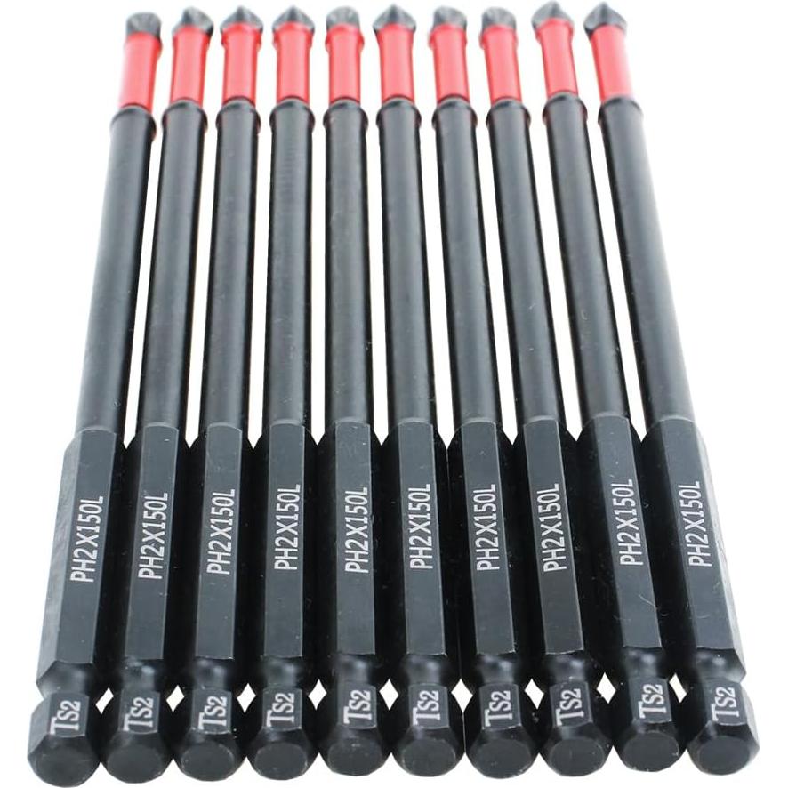 Juego de Puntas de Destornillador AUTOTOOLHOME 10 Piezas PH2