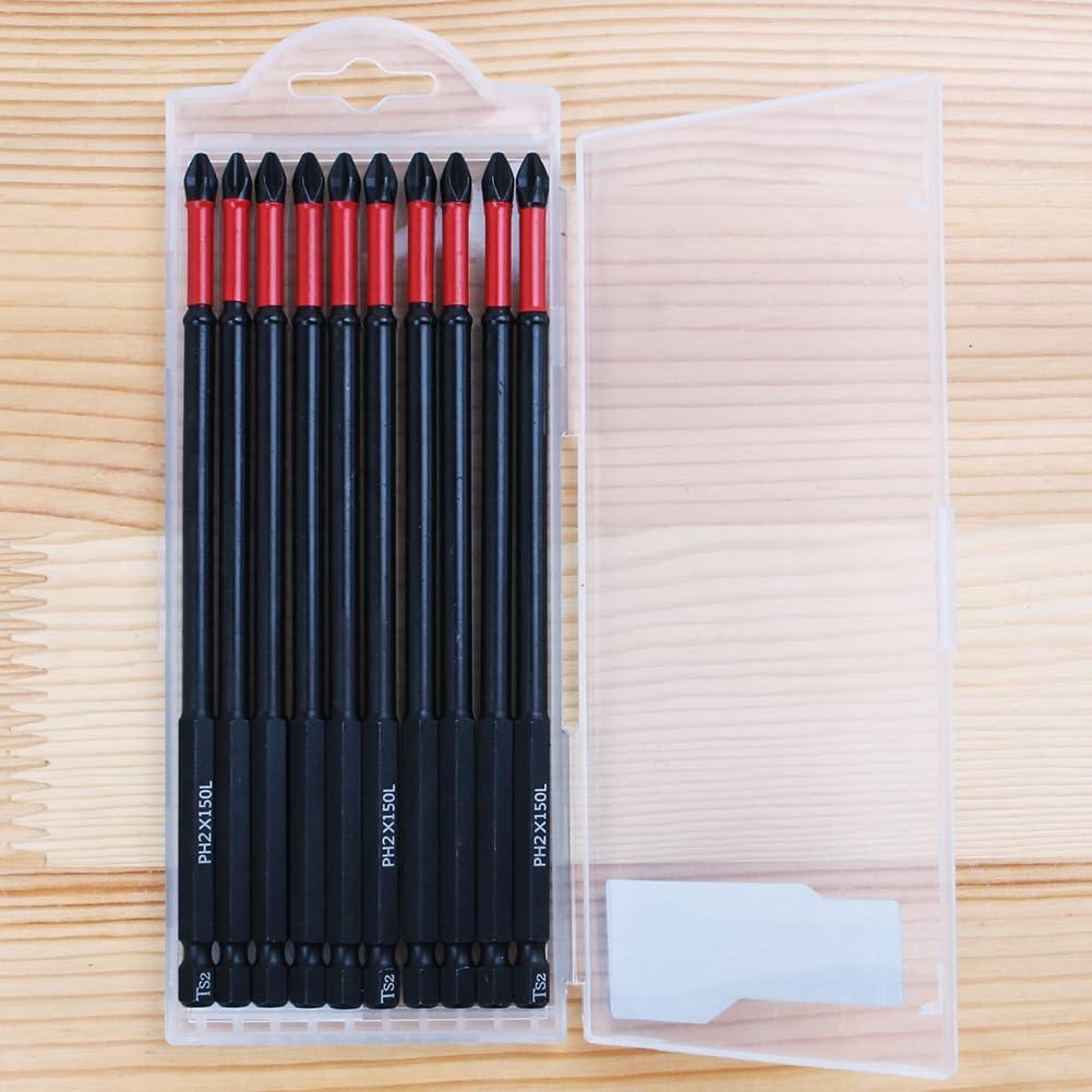 Juego de Puntas de Destornillador AUTOTOOLHOME 10 Piezas PH2