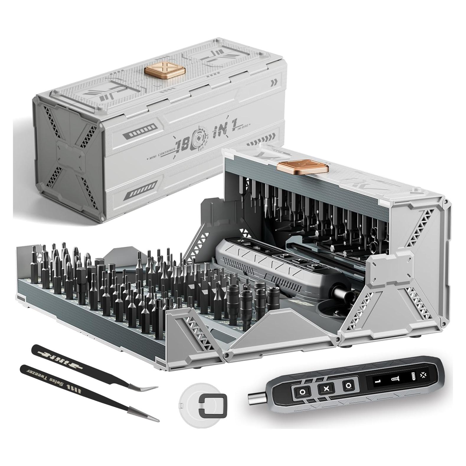 Juego de Destornillador Eléctrico ZNikoyidy 180 en 1 con 162 Puntas