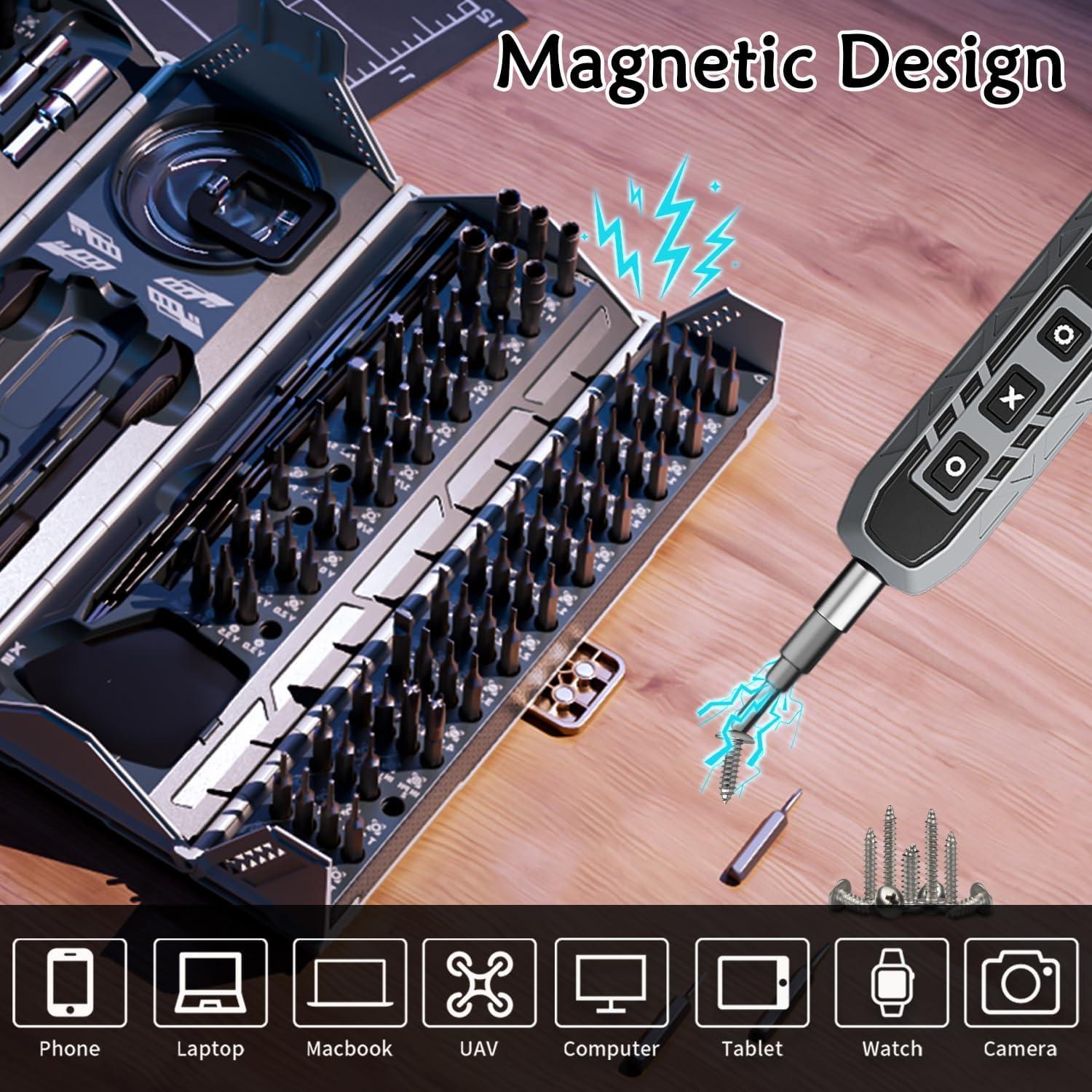 Juego de Destornillador Eléctrico ZNikoyidy 180 en 1 con 162 Puntas