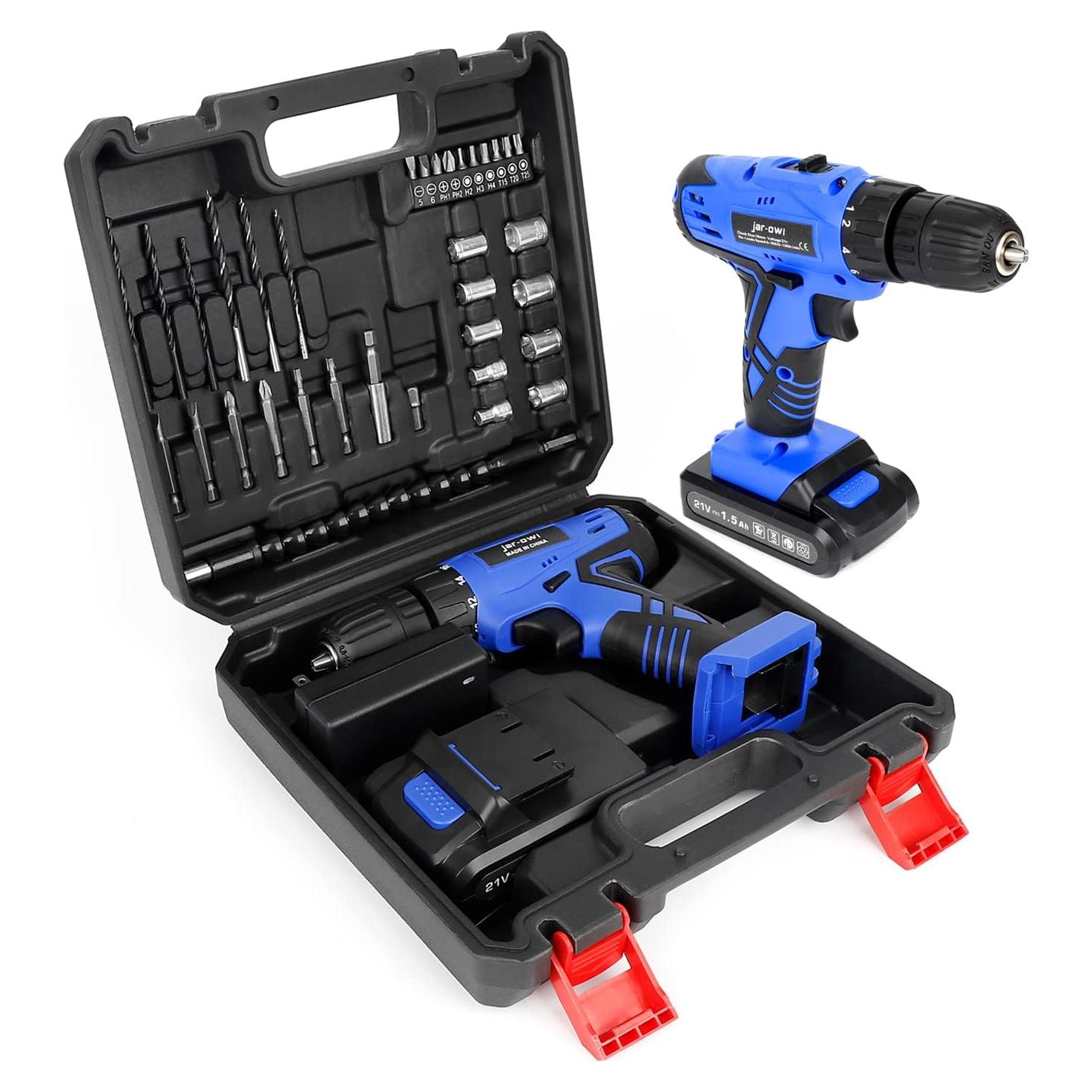 Taladro Inalámbrico Jar-Owl 21V 350 Nm Torque Vel. 0-1350 RPM