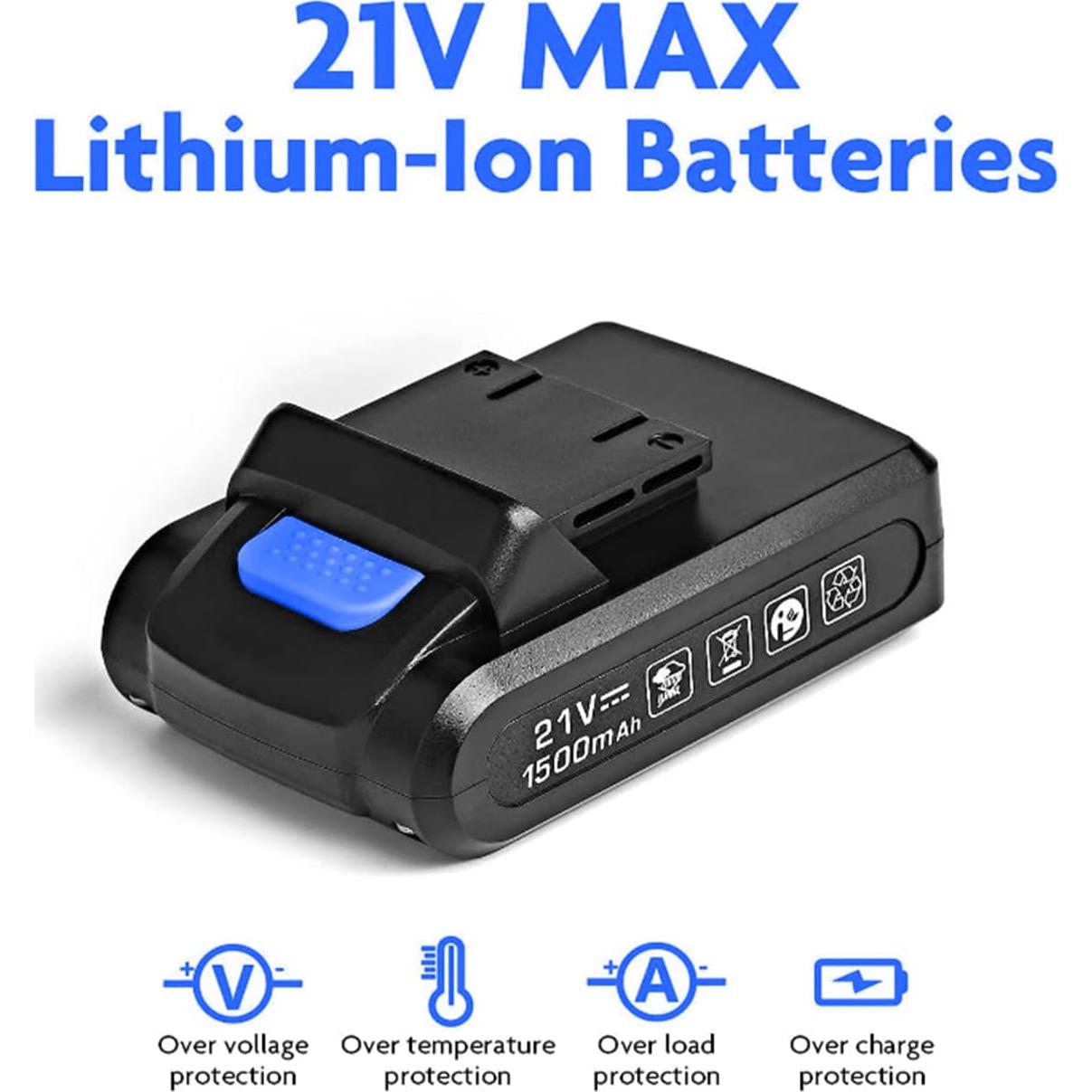 Taladro Inalámbrico Jar-Owl 21V 350 Nm Torque Vel. 0-1350 RPM