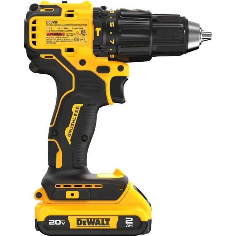 Taladro de Martillo 20V DEWALT DCD798D1 Compacto