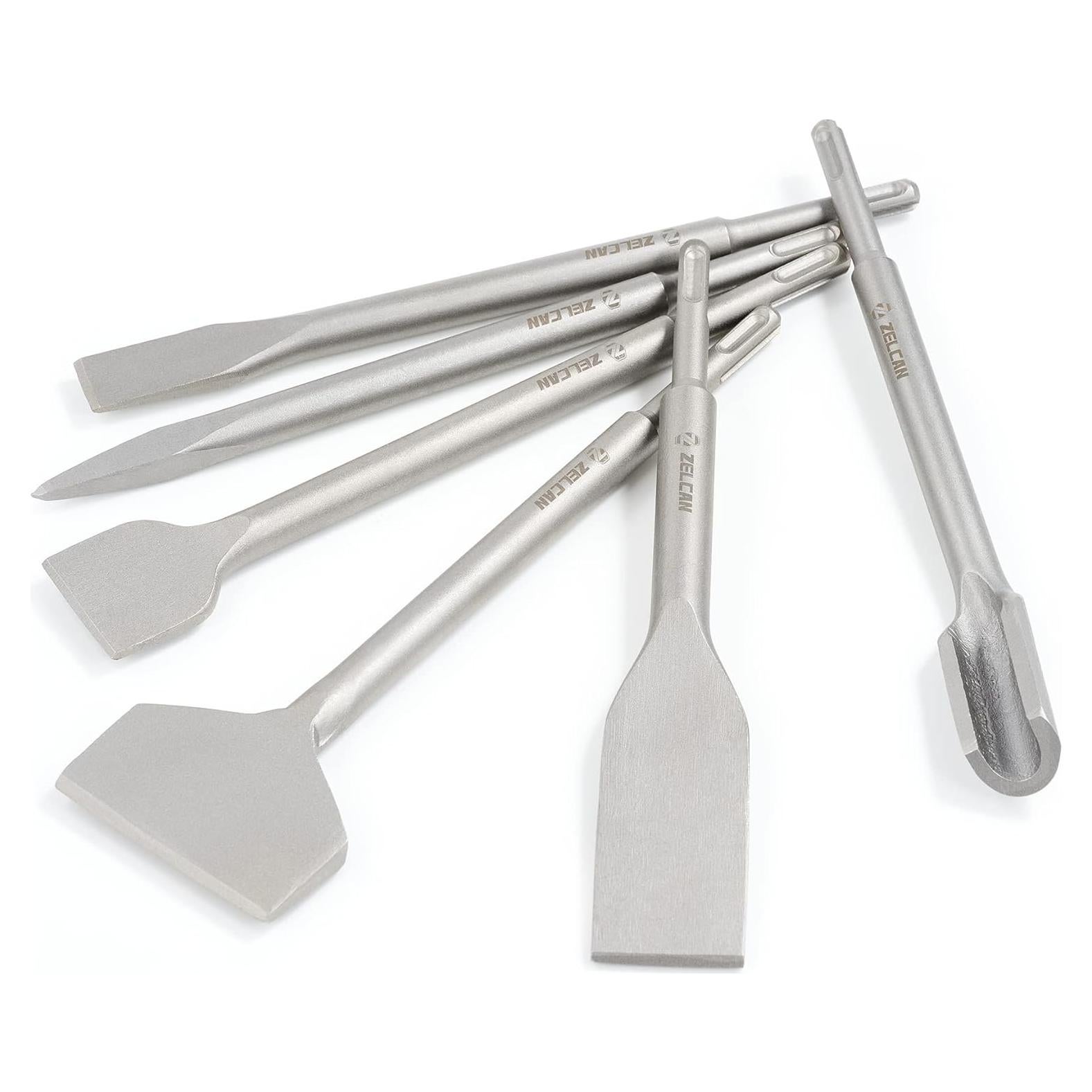 Juego de Cinceles ZELCAN SDS Plus 6 Piezas para Concreto