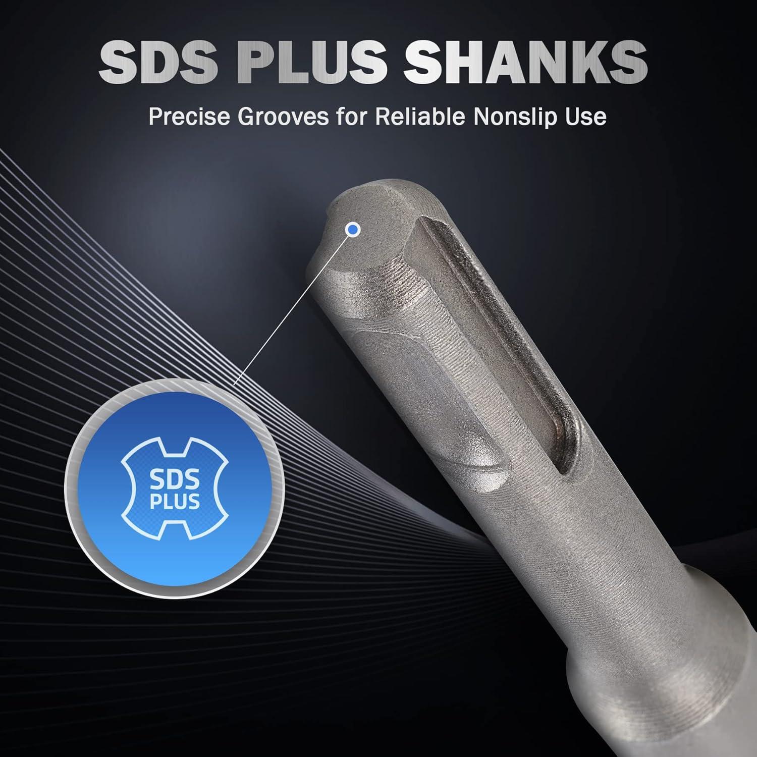 Juego de Cinceles ZELCAN SDS Plus 6 Piezas para Concreto