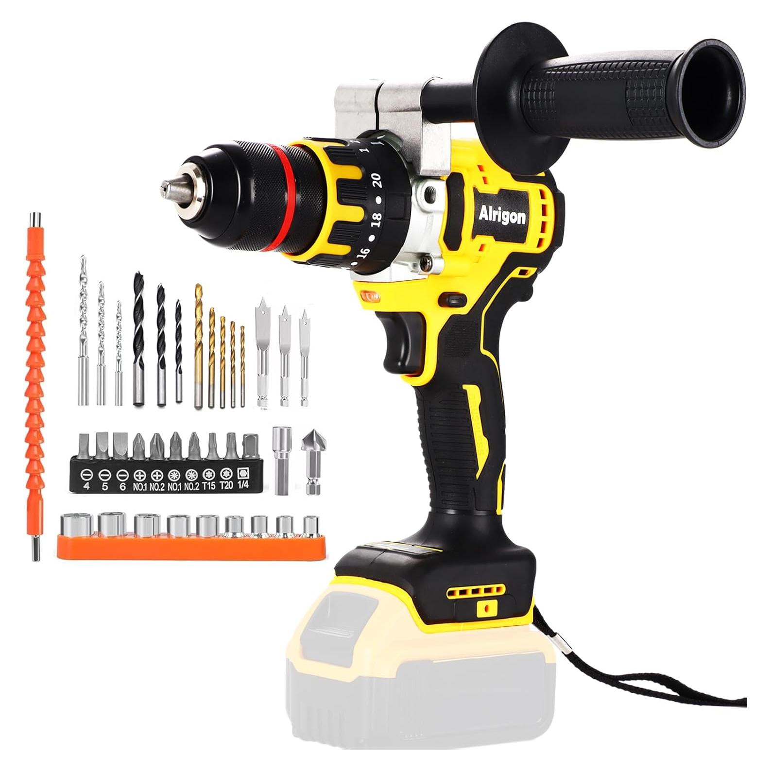 Taladro de Percusión Inalámbrico Alrigon 20V 3-en-1 33000 IPM