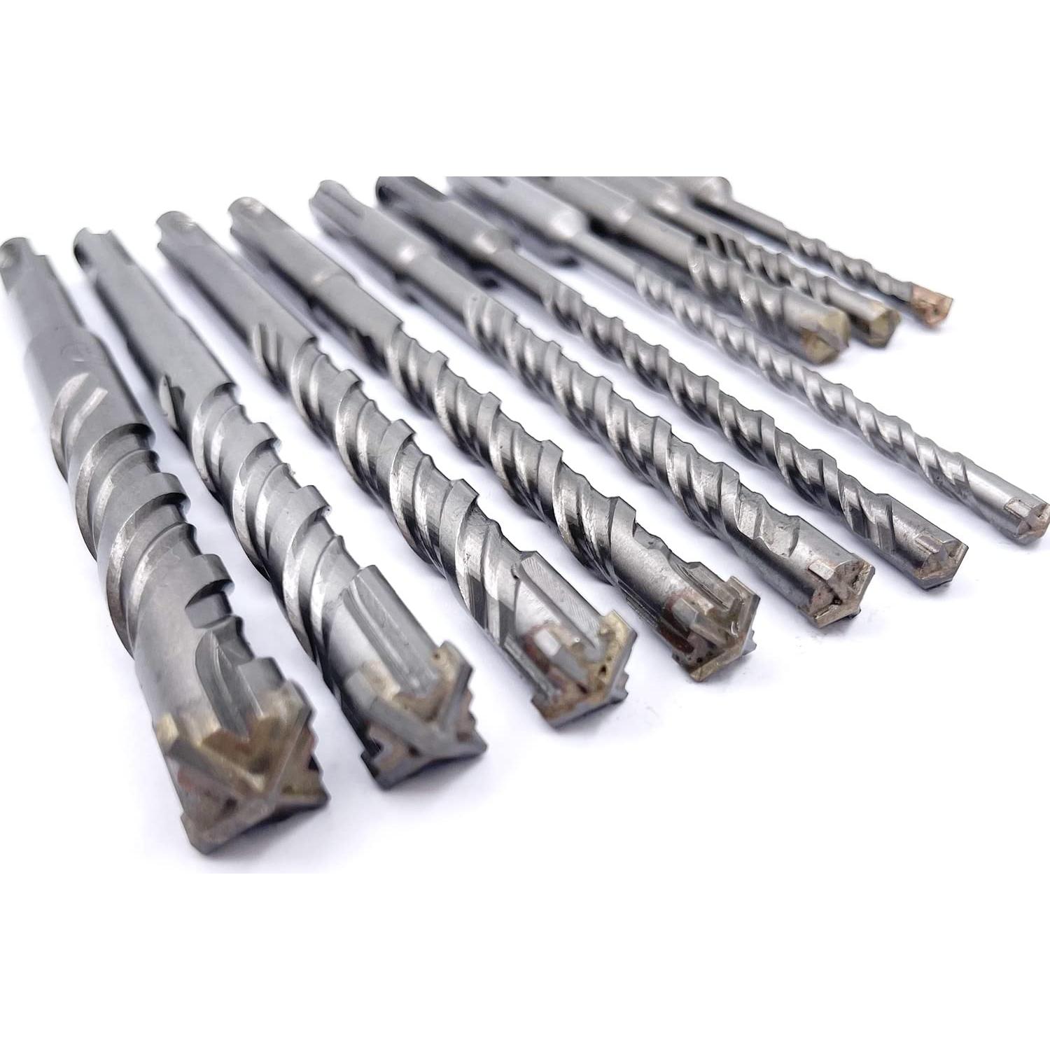 Juego de 10 Brocas SDS-Plus JFOGO para Concreto y Ladrillo