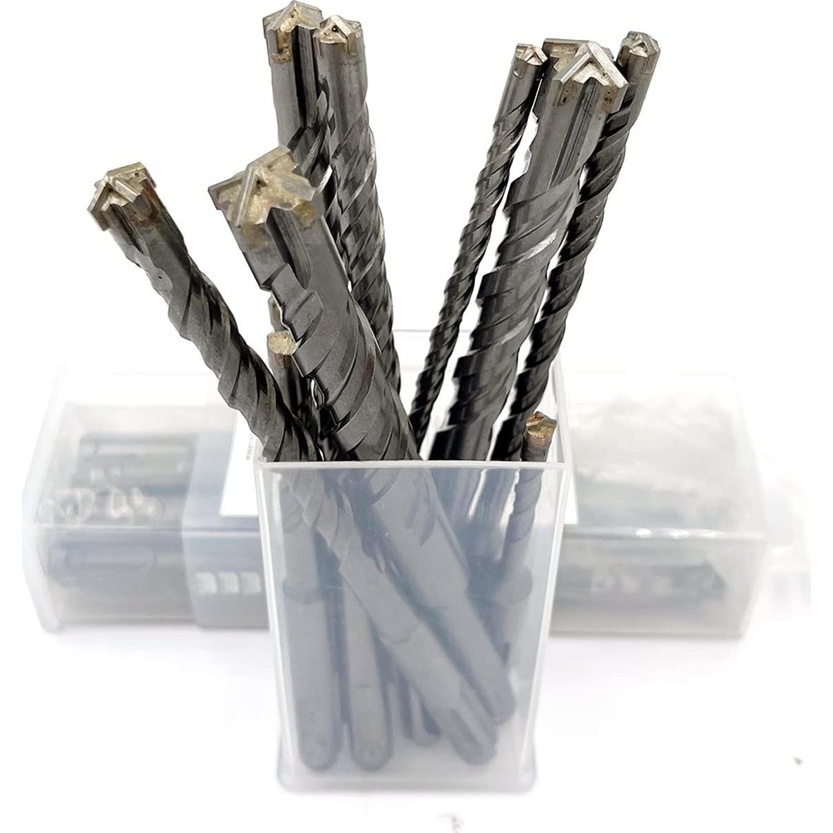 Juego de 10 Brocas SDS-Plus JFOGO para Concreto y Ladrillo