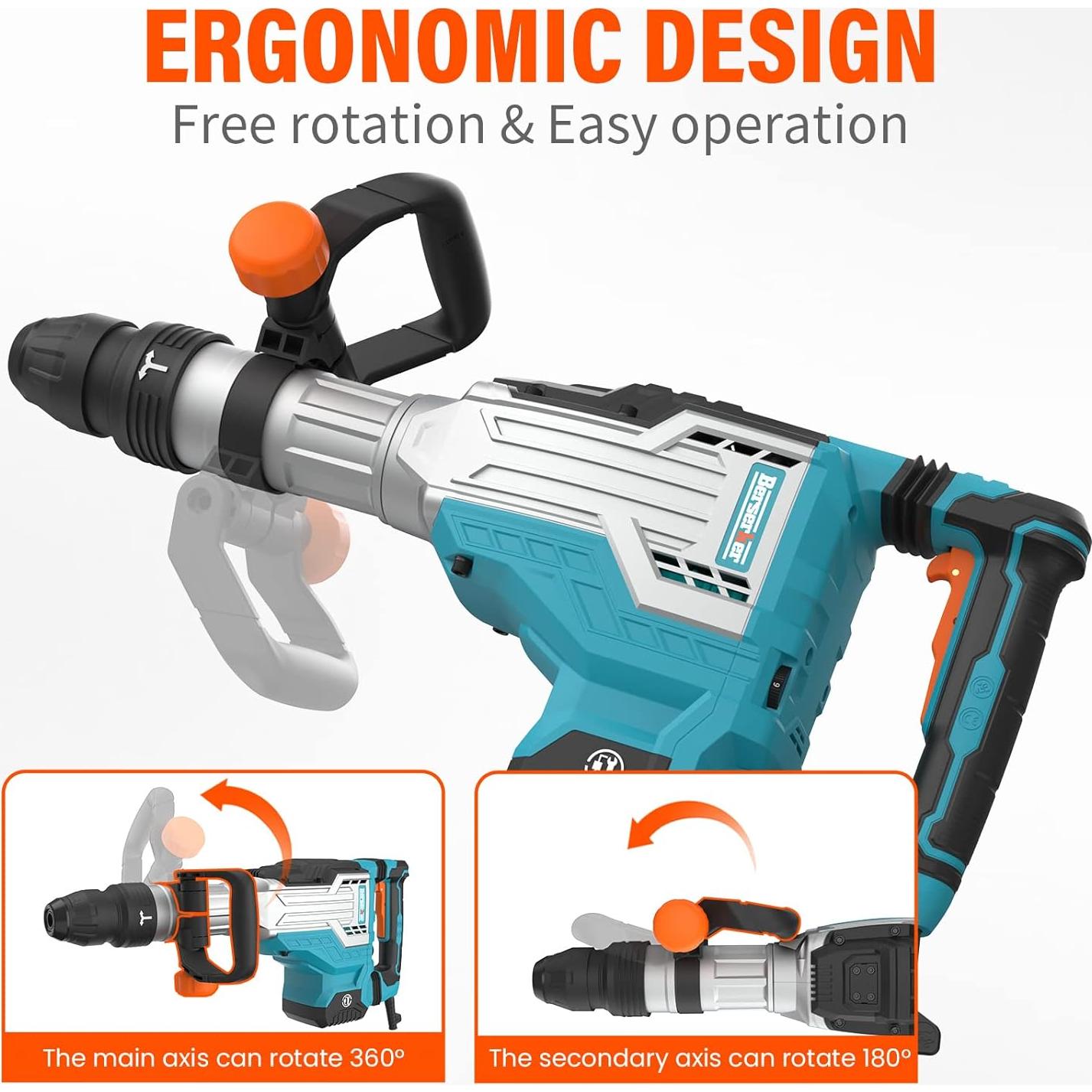 Martillo Demoledor Eléctrico Berserker 1700W SDS-Max 11.34kg