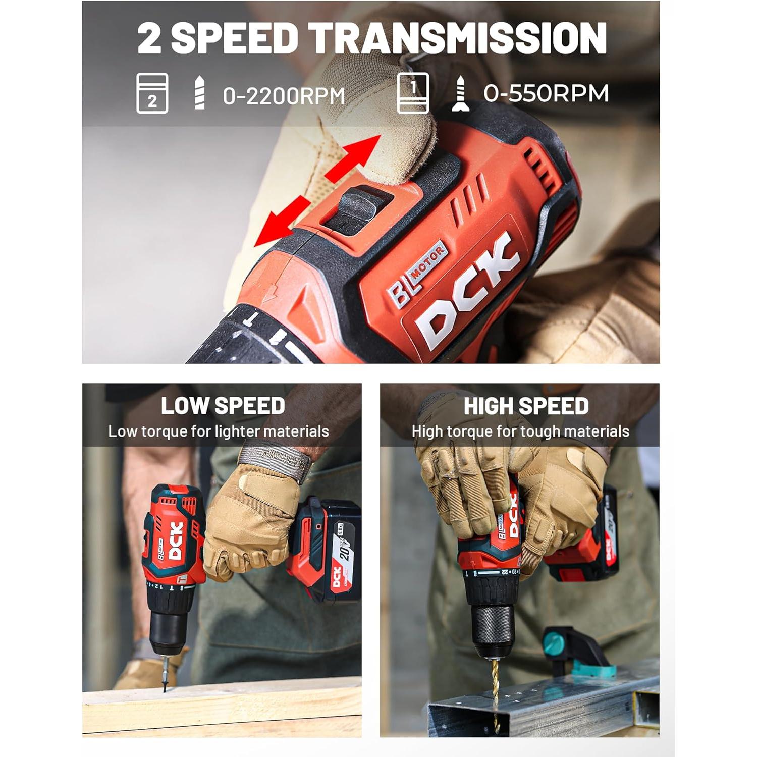 Taladro de Percusión Inalámbrico DCK 20V 600W 4.0Ah