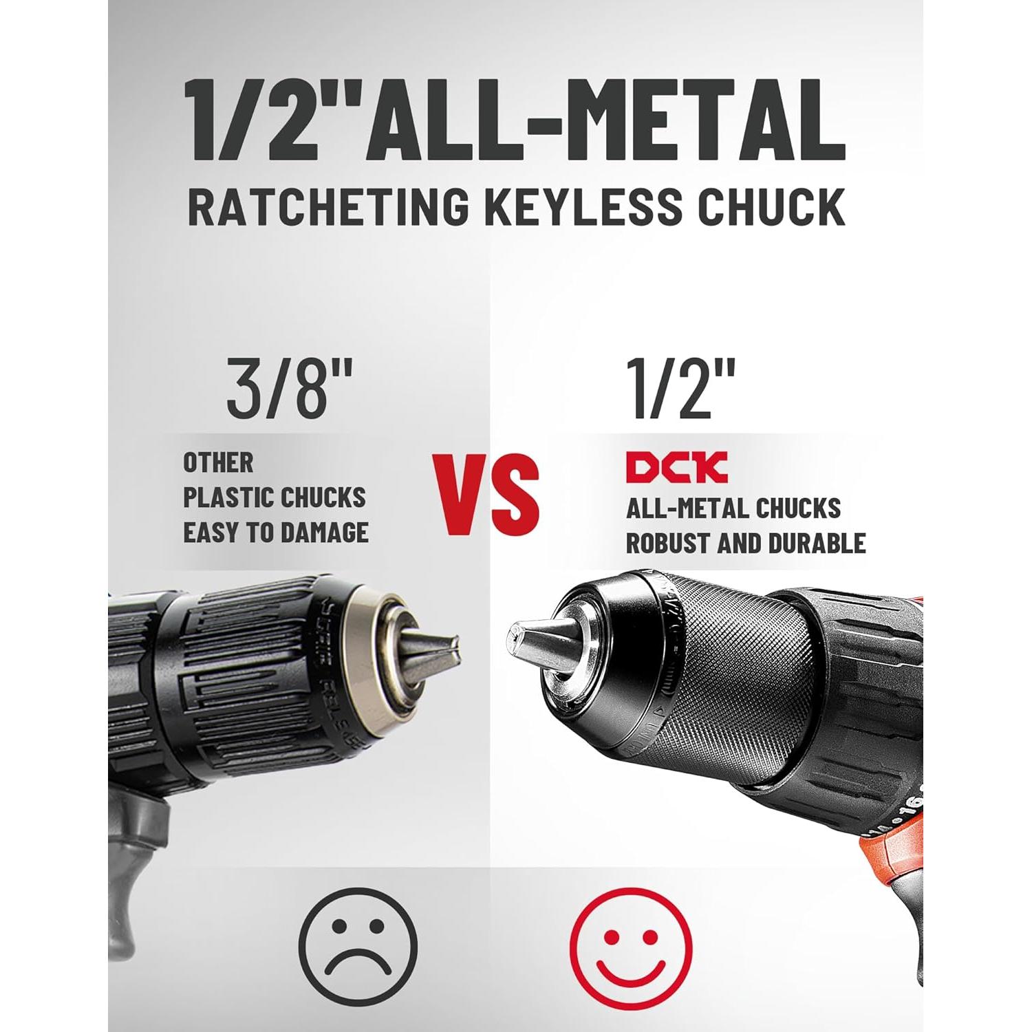 Taladro de Percusión Inalámbrico DCK 20V 600W 4.0Ah