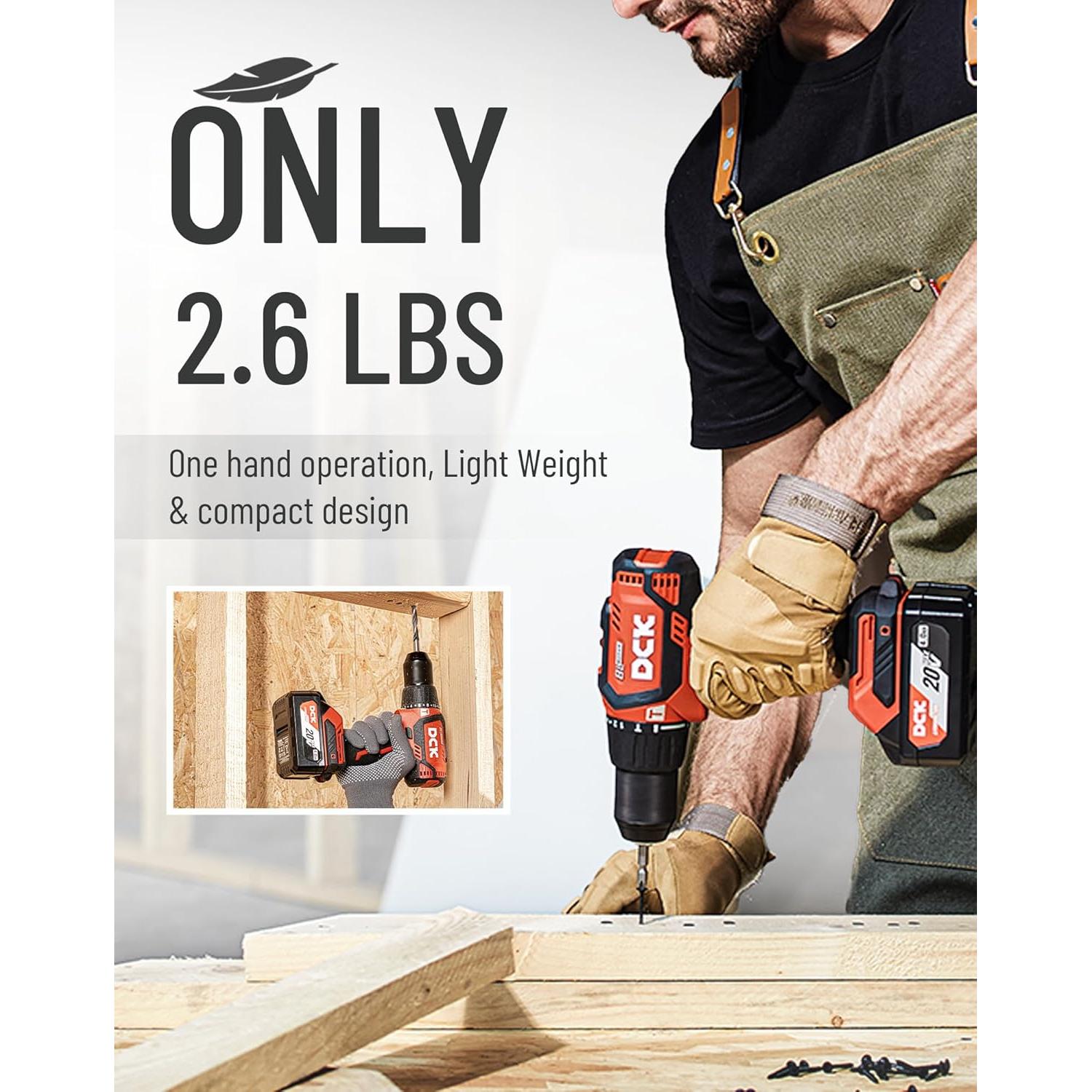 Taladro de Percusión Inalámbrico DCK 20V 600W 4.0Ah