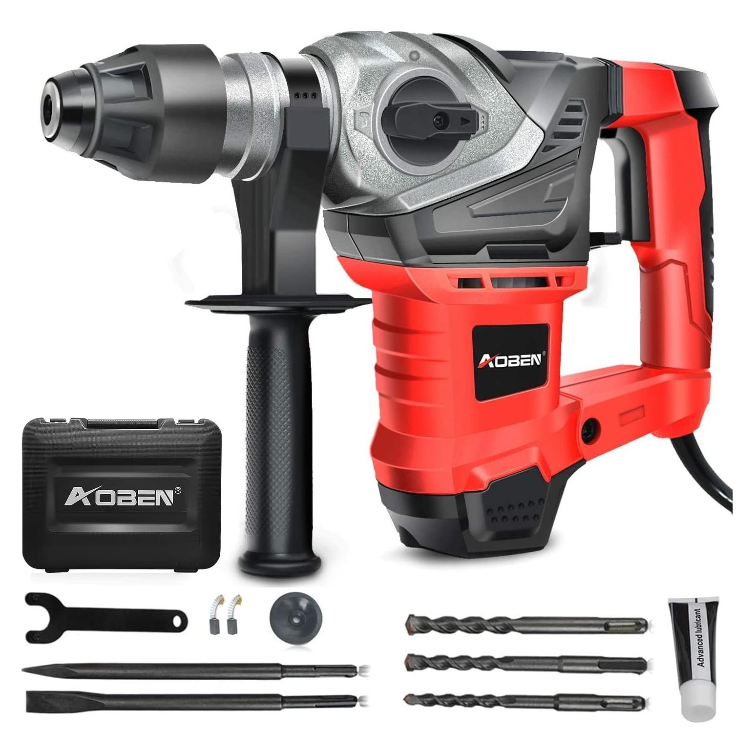 Martillo Perforador AOBEN 1500W SDS-Plus 3 Brocas 5,44 kg