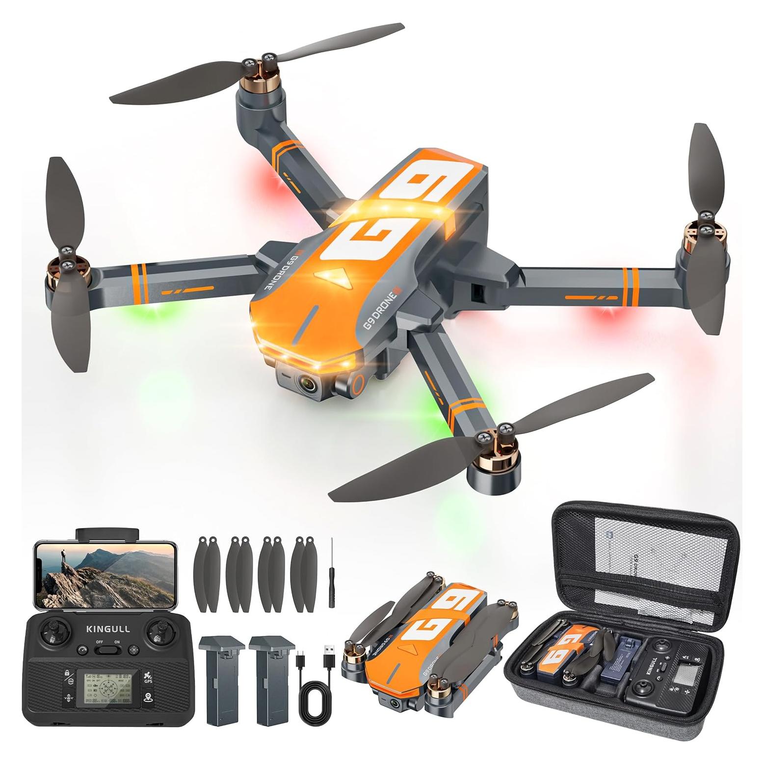 Dron KINGULL G9 4K con GPS y cámara plegable 0.48kg