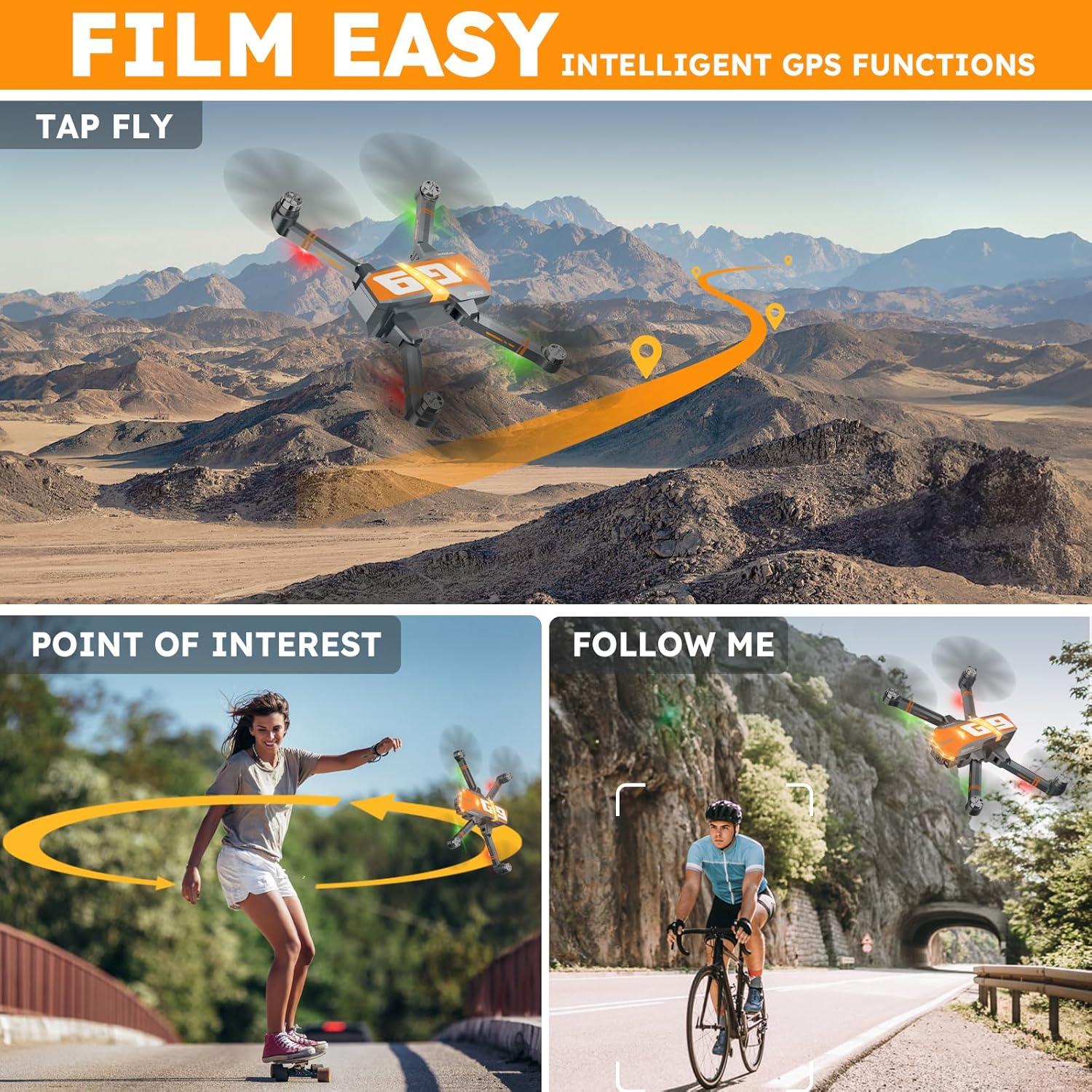 Dron KINGULL G9 4K con GPS y cámara plegable 0.48kg