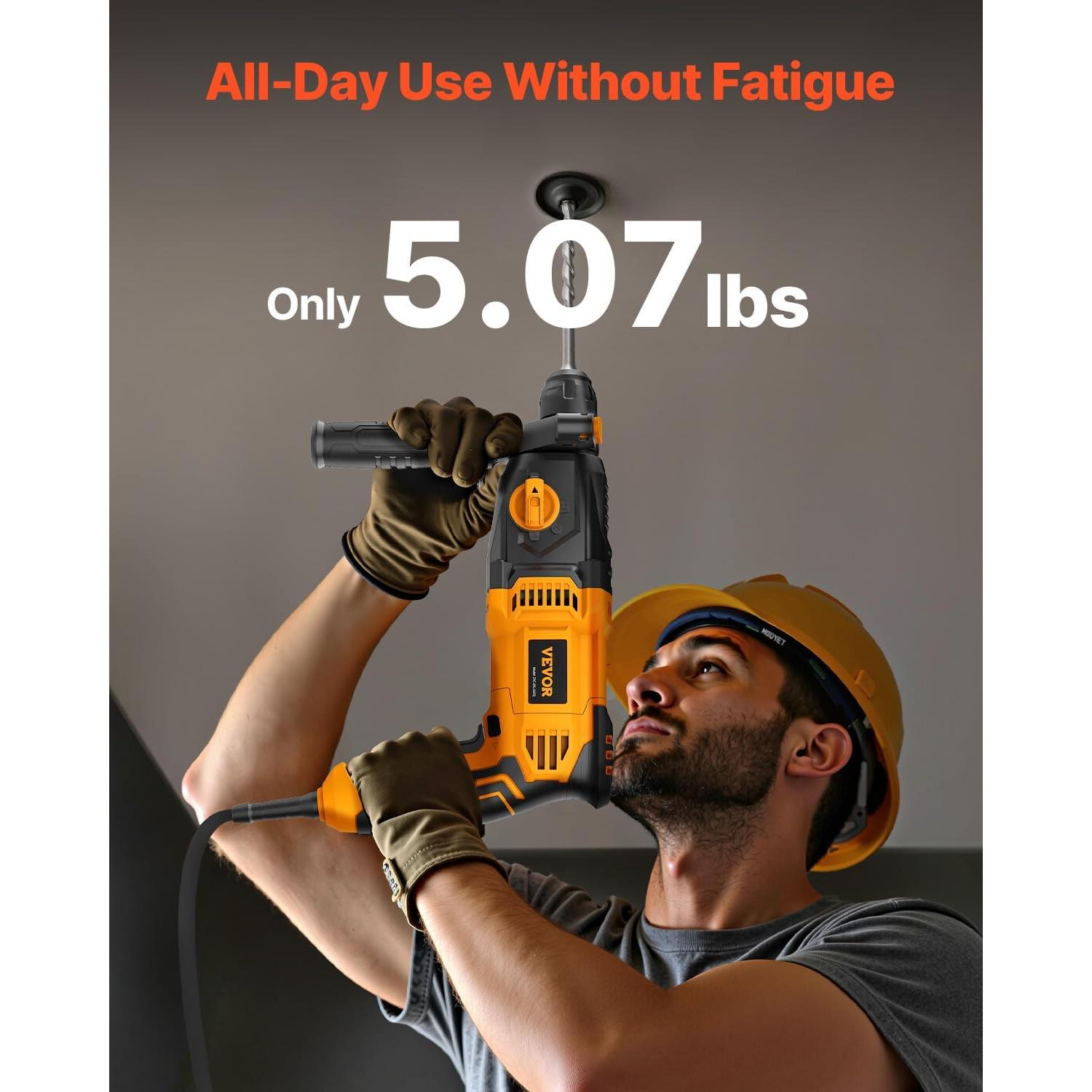 Taladro Rotomartillo VEVOR SDS-Plus 800W 2.54cm 8A