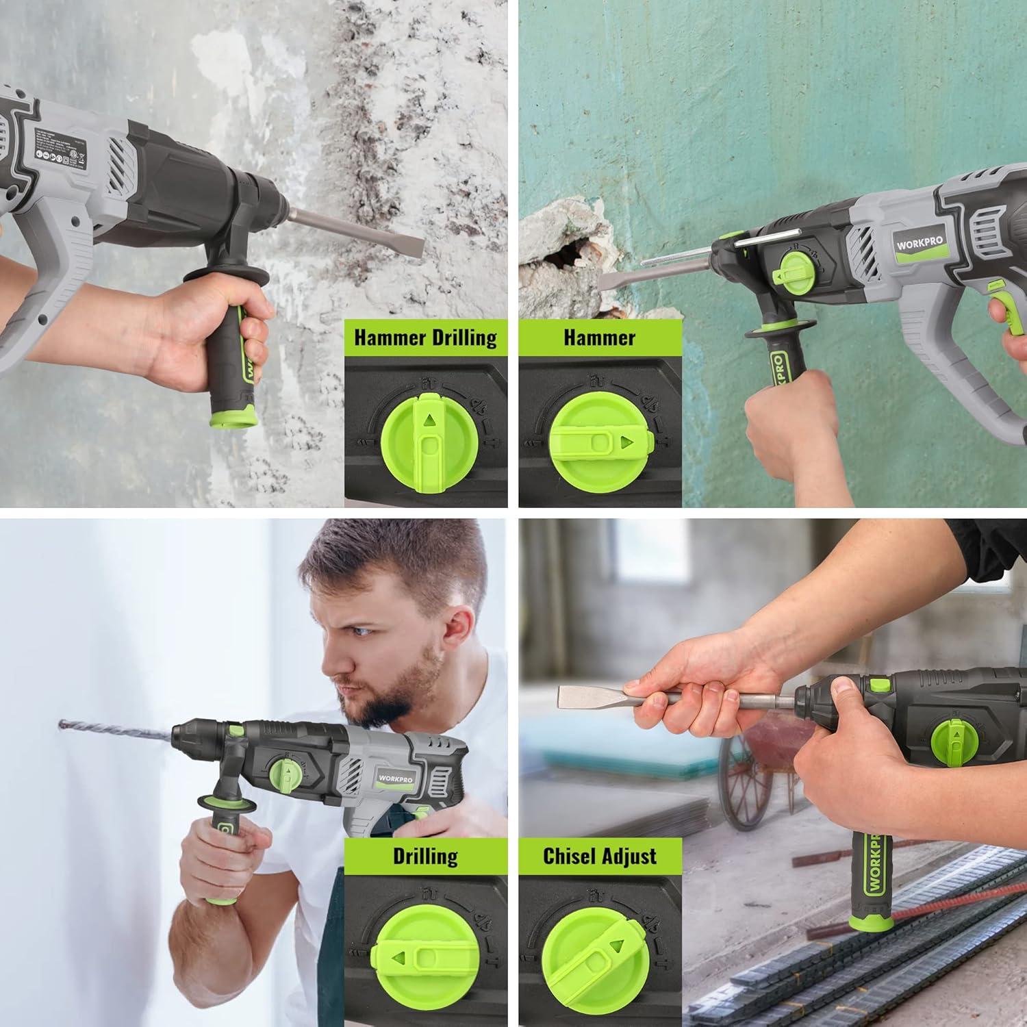 Martillo Perforador WORKPRO 7.5AMP SDS-Plus 3.4kg