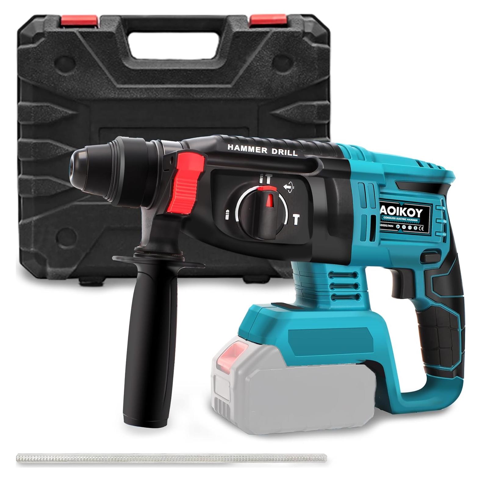 Taladro Martillo Inalámbrico Aoikoy DC-FBA 850W 18V SDS-Plus